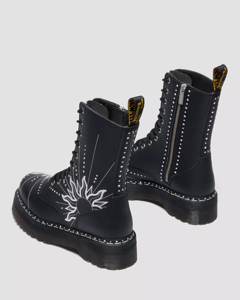 JADON HI SOLAR FLARE Reclaimed Leather Platform Boots
