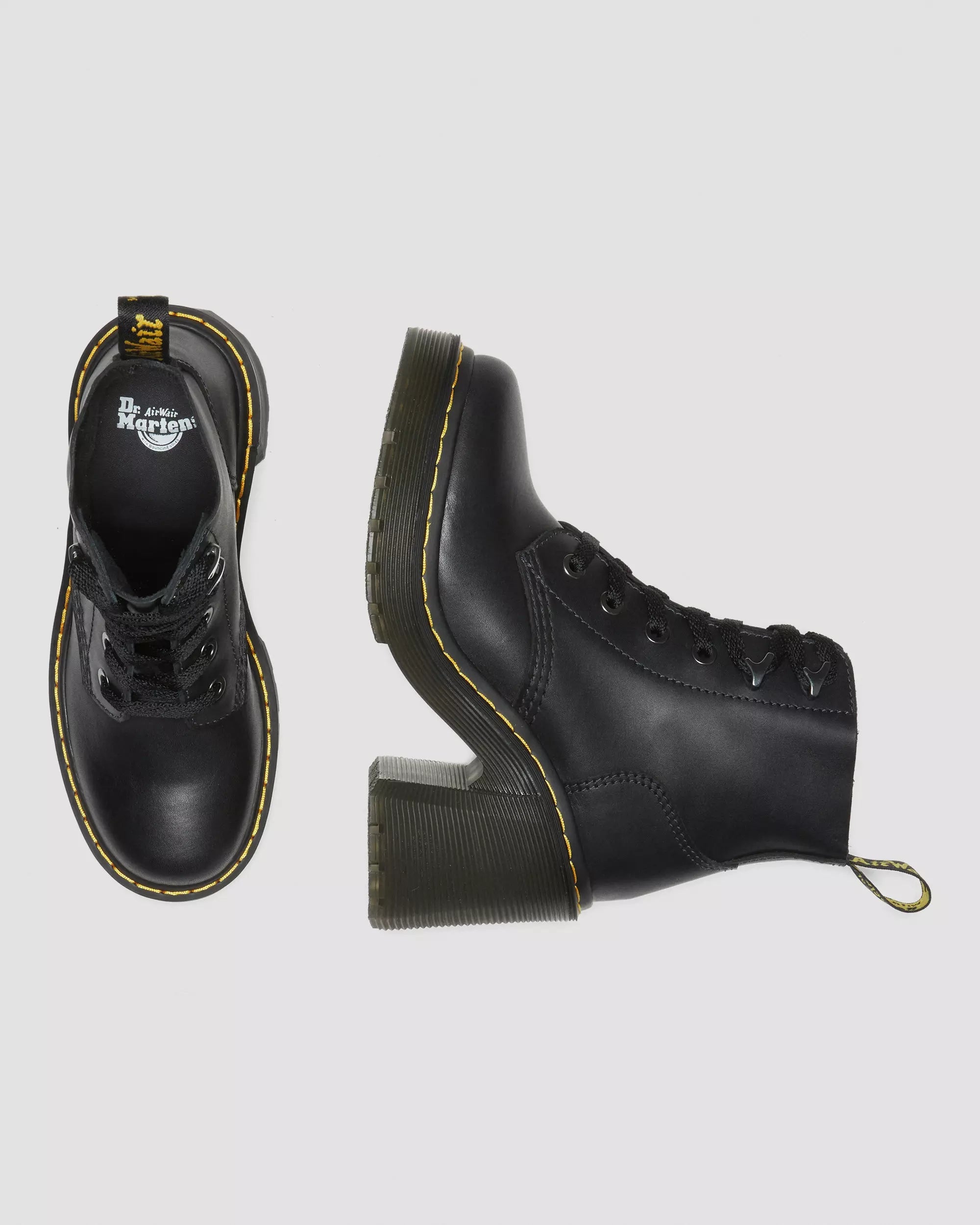 Jesy Sendal Leather Lace Up Flared Heel Boots