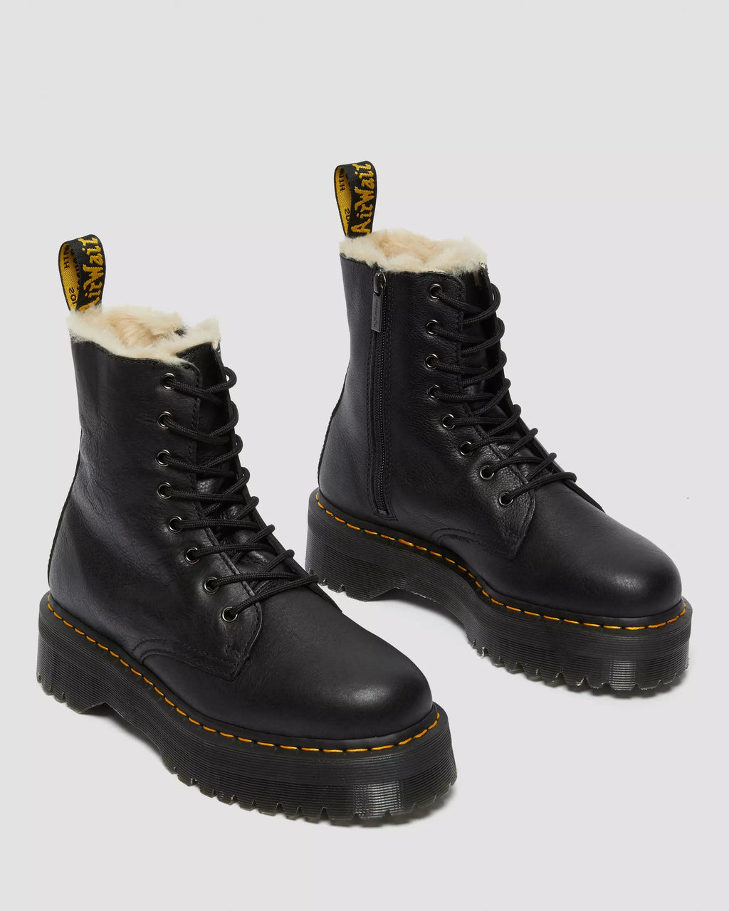 Jadon Faux Fur Lined Leather Platform Boots