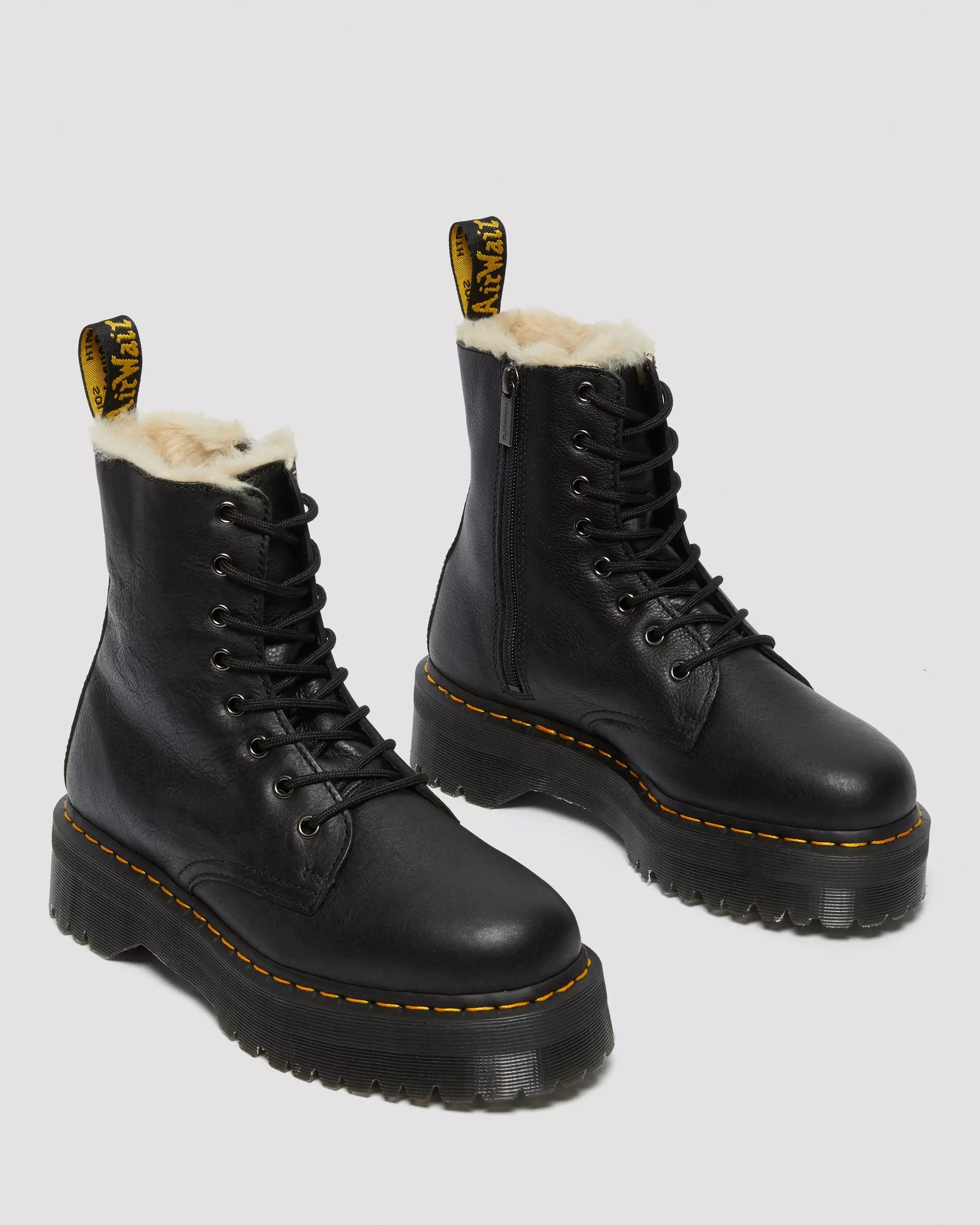 Jadon Faux Fur Lined Leather Platform Boots