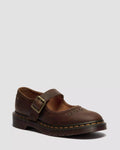 Mary Jane Flower Crazy Horse Leather Shoes