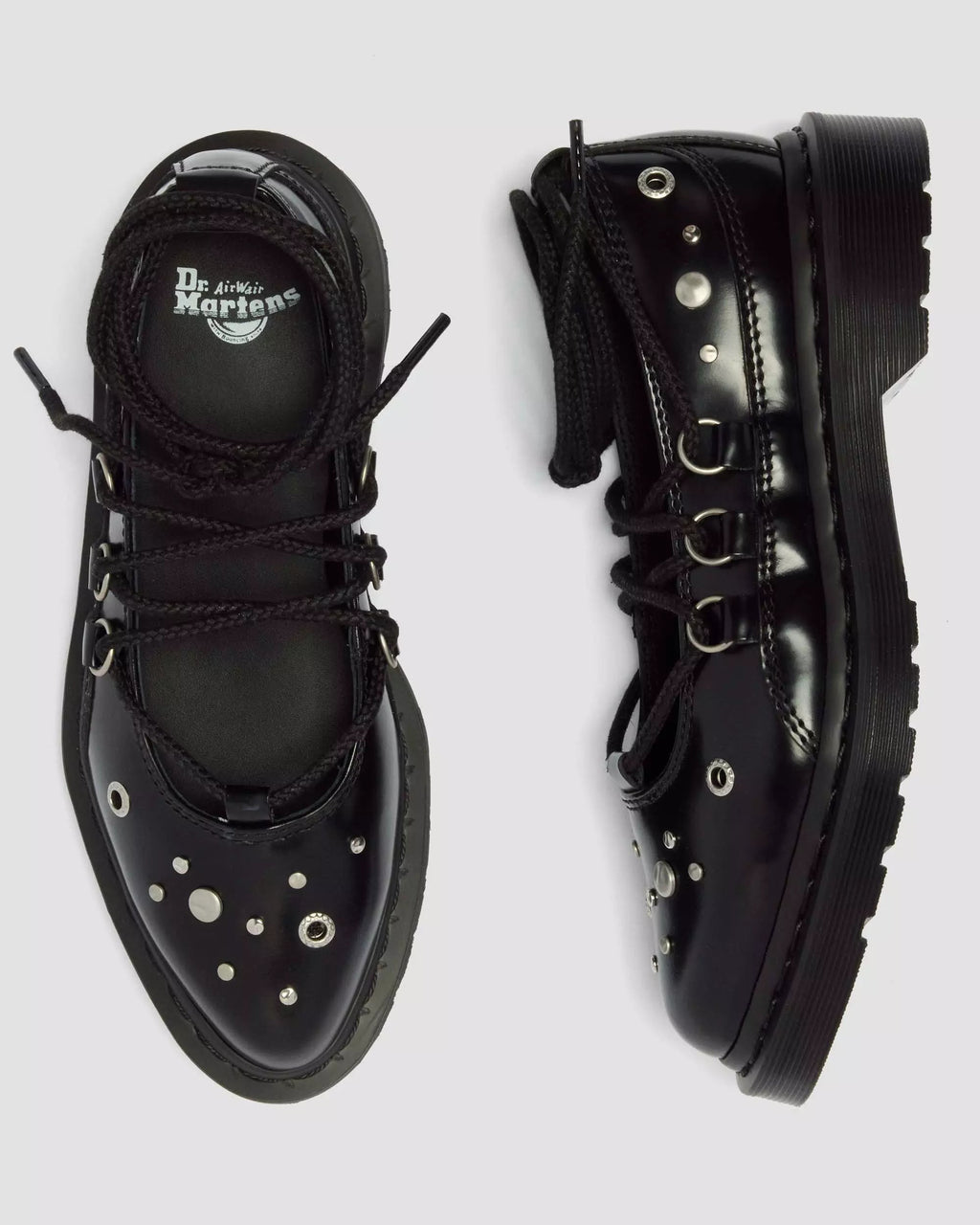 ELPHIE II Studded Buttero Leather Ballet Flats