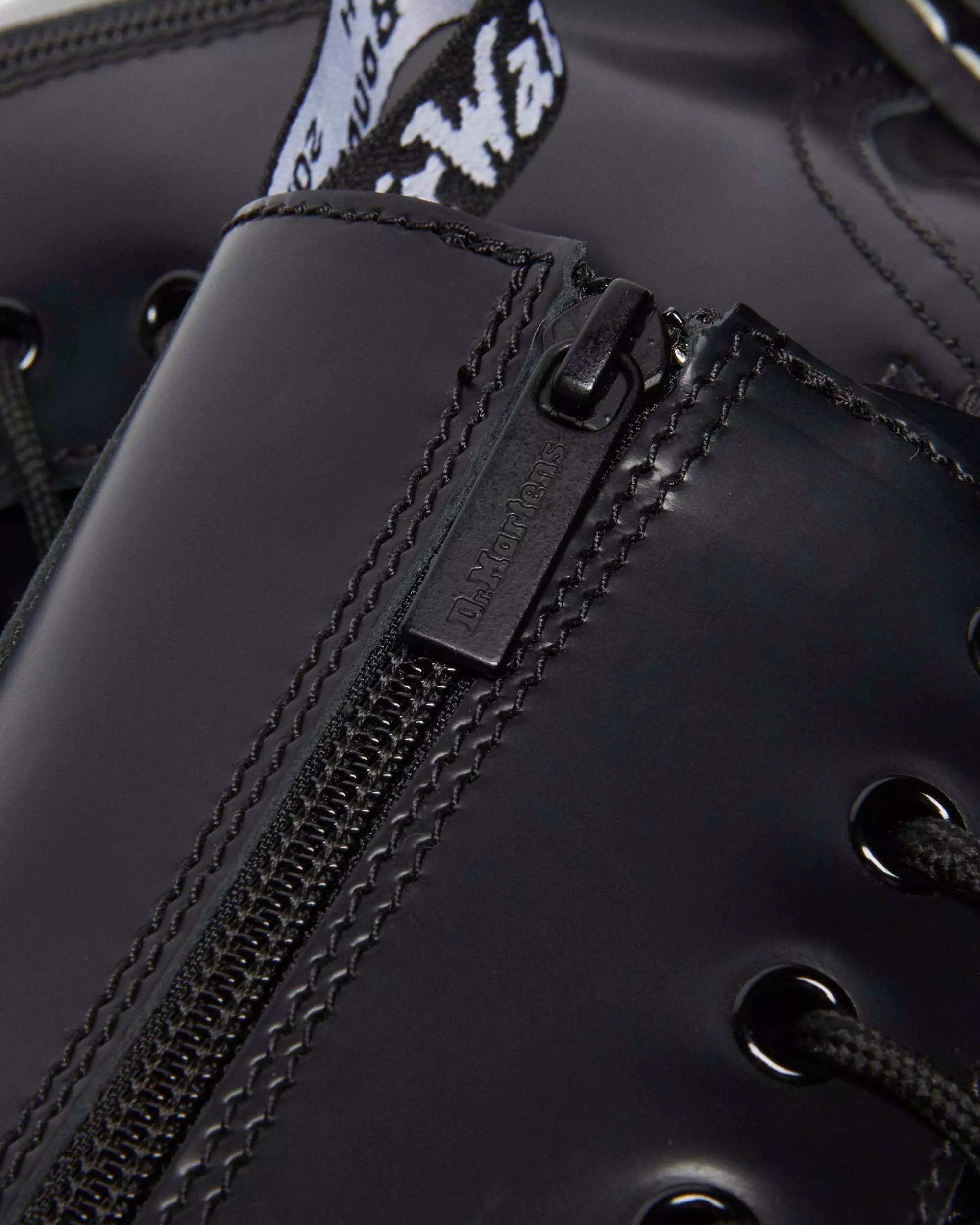 Jadon White Stitch Smooth Leather Platform Boots