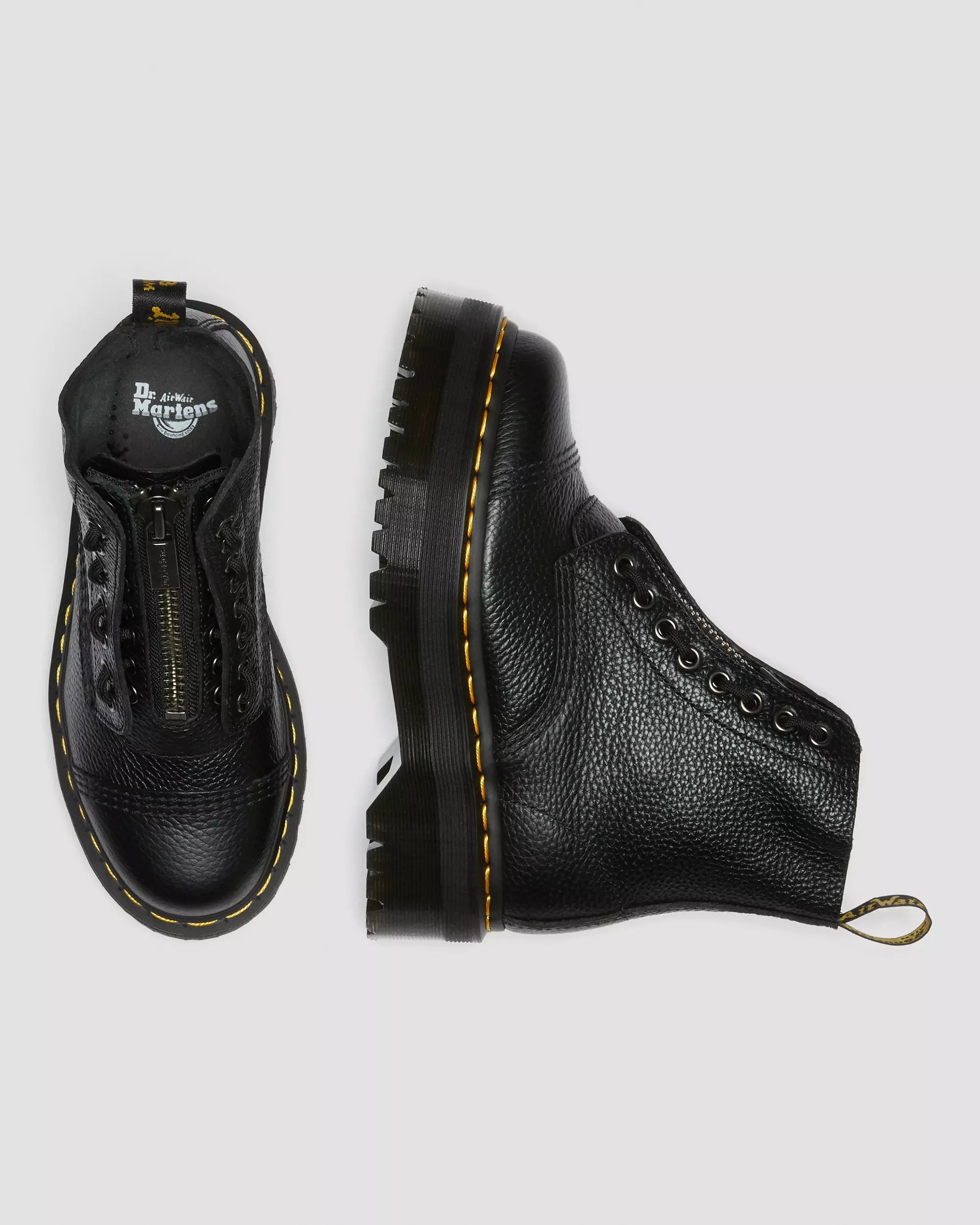 SINCLAIR Milled Nappa Leather Platform Boots