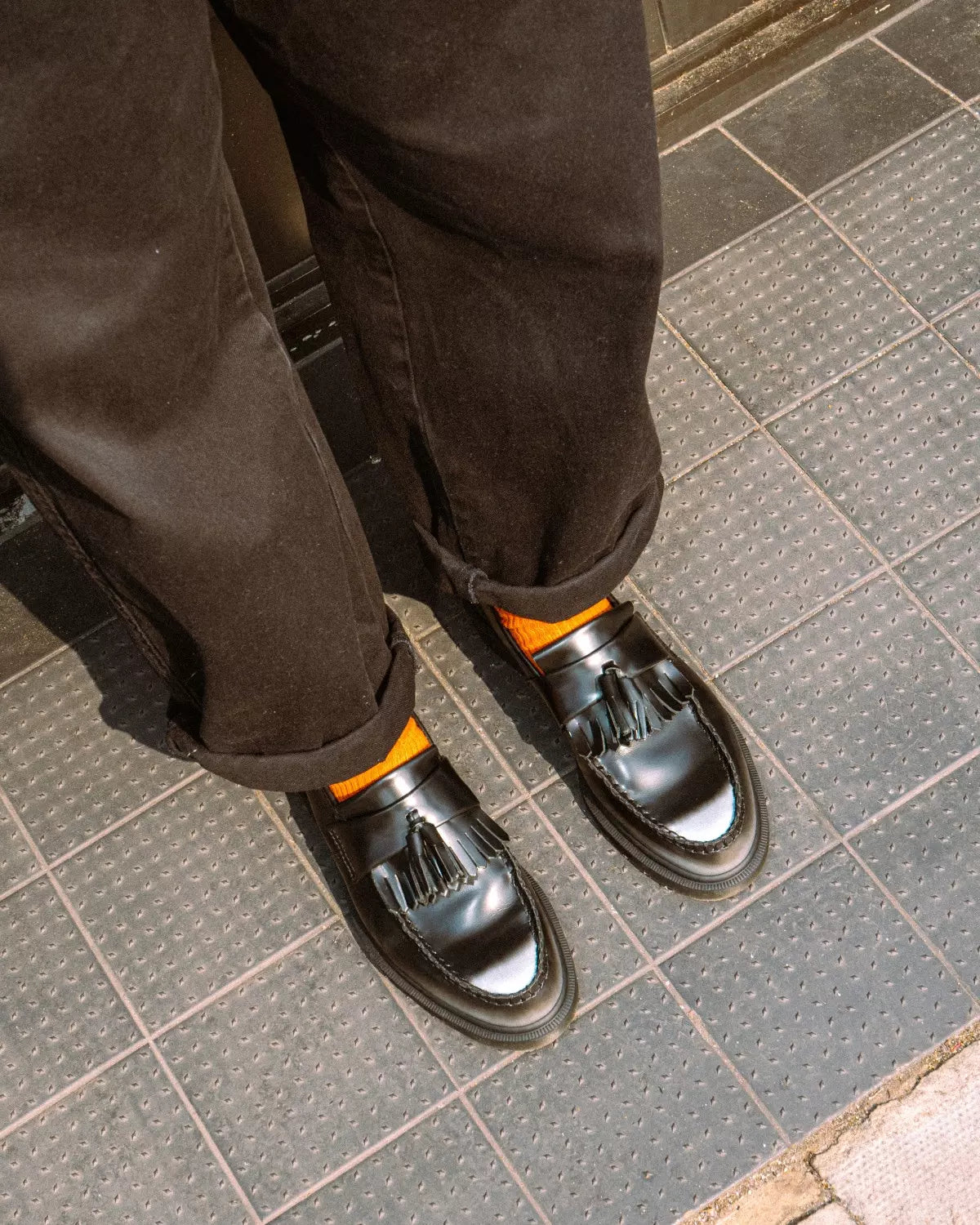 Adrian Arcadia Rub Off Leather Tassel Loafers