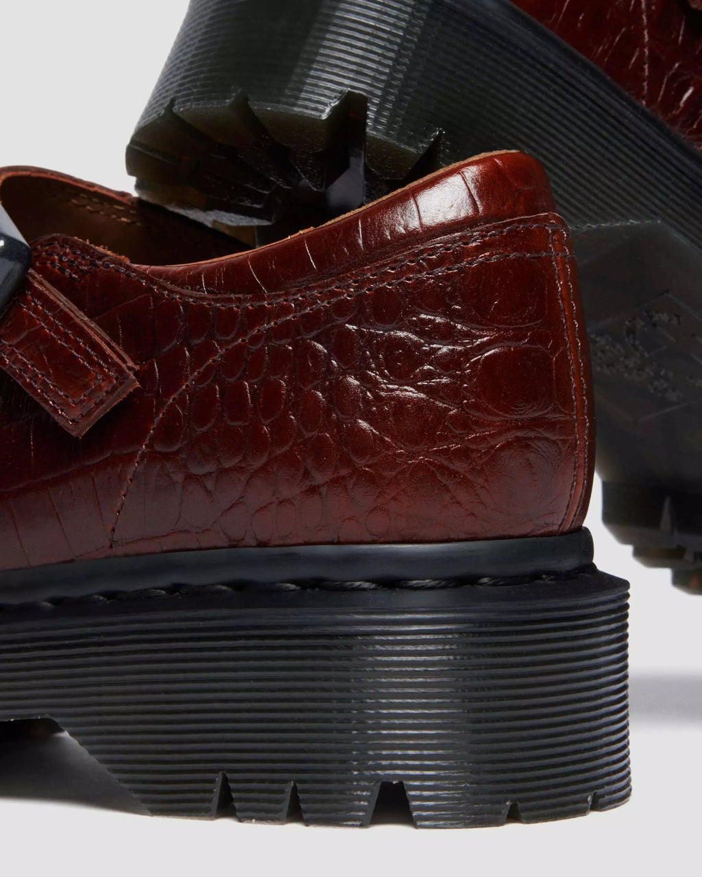 Rejena Mary Jane Croc Emboss Leather Shoes