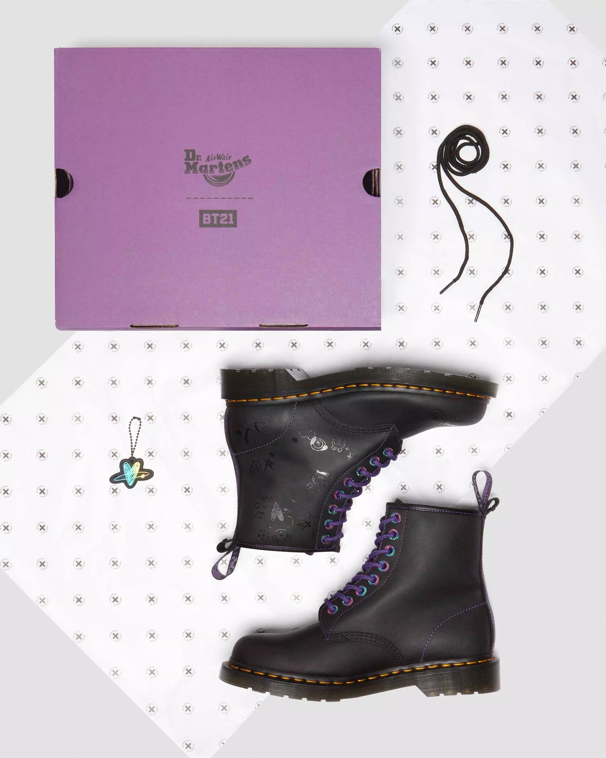 1460 x BT21 Leather Lace Up Boots