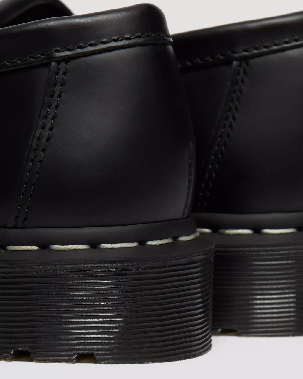 Adrian White Stitch Smooth Leather Loafers