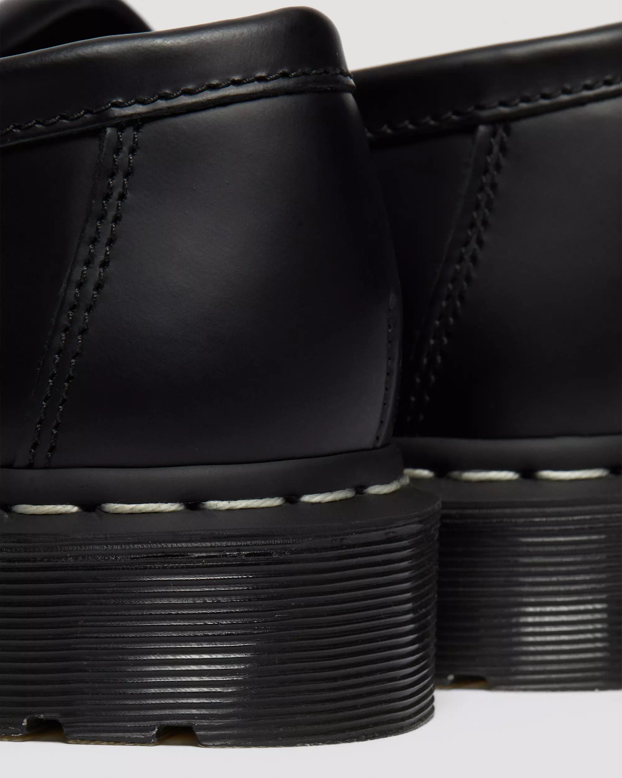 Adrian White Stitch Smooth Leather Loafers