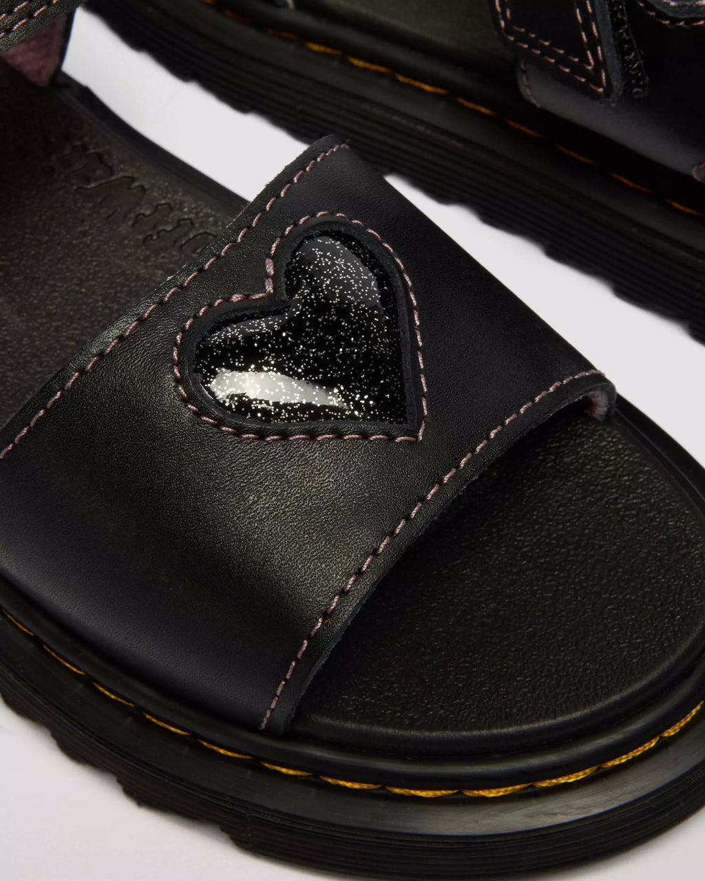 Junior Marlowe II Glitter Heart Leather Strap Shoes
