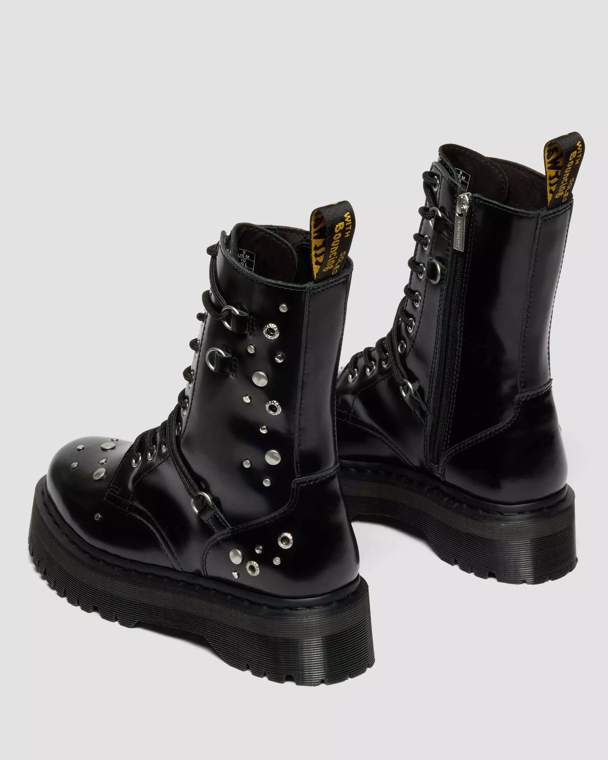 JADON HI Studded Buttero Leather Platform Boots
