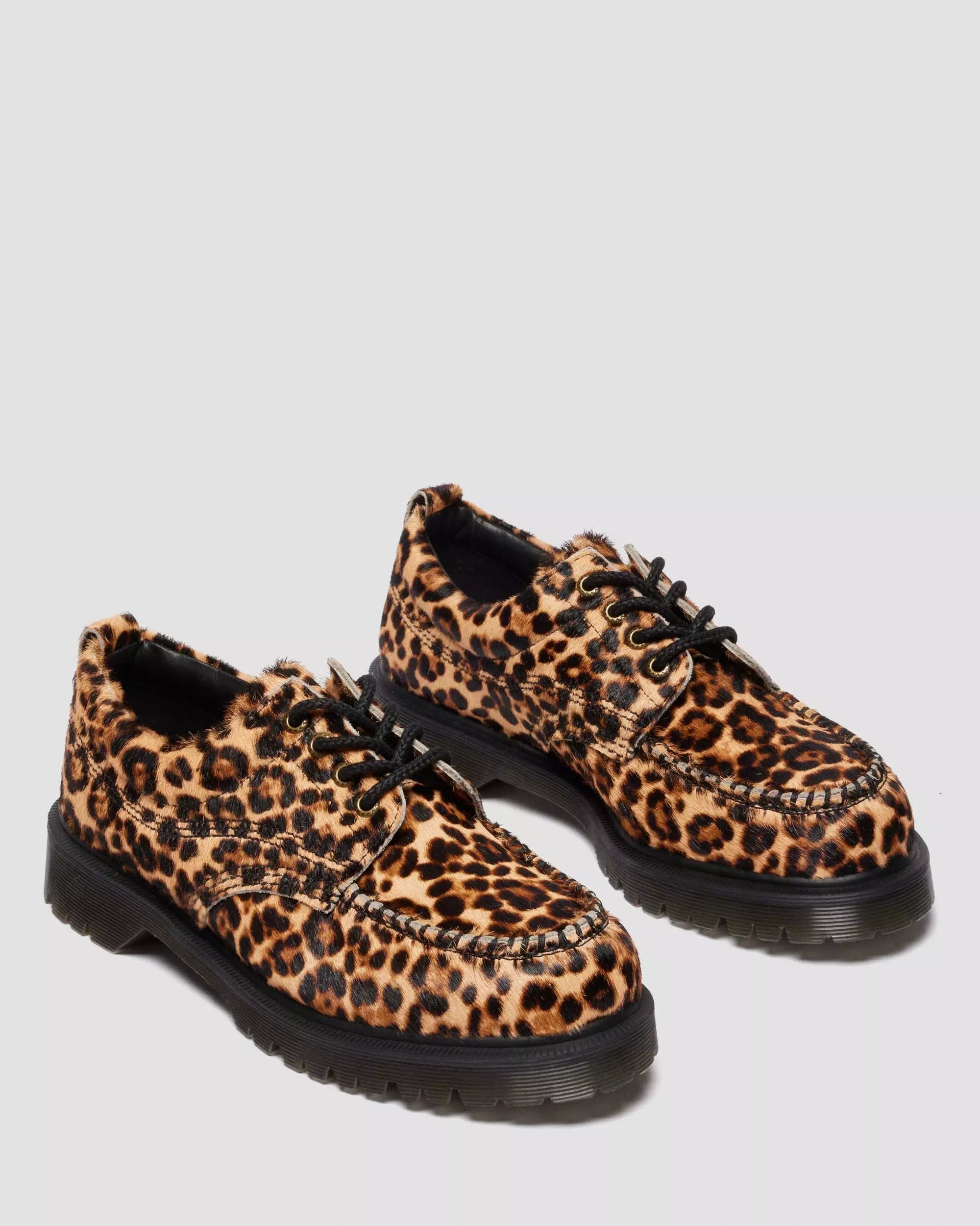 LOWELL Leopard Print Moc Toe Shoes