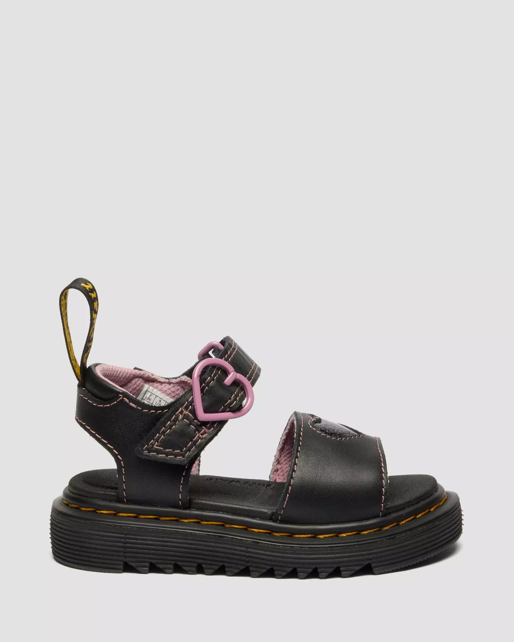 Toddler Marlowe II Glitter Heart Leather Strap Shoes