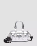 Mini Top Handle Bag Silver Patent Leather Bag