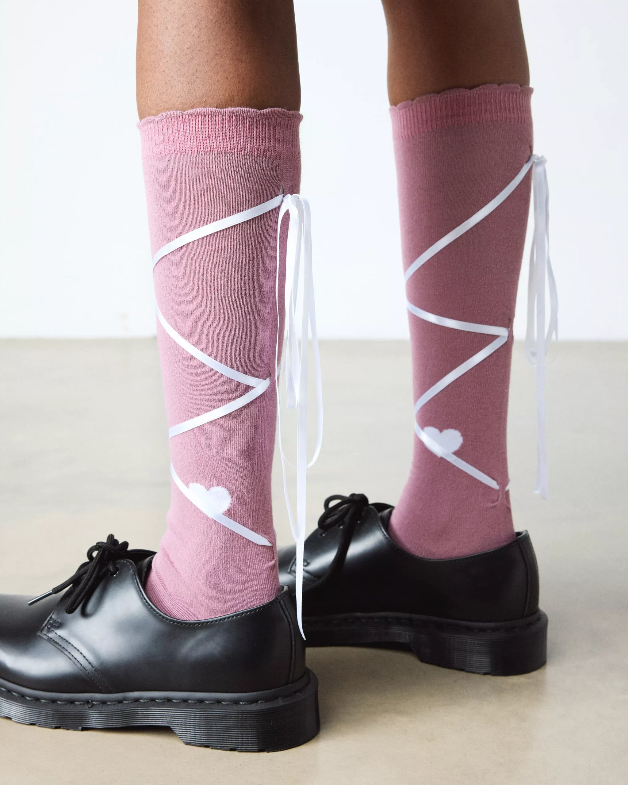 LONG LACE UP SOCKS Organic Cotton Blend