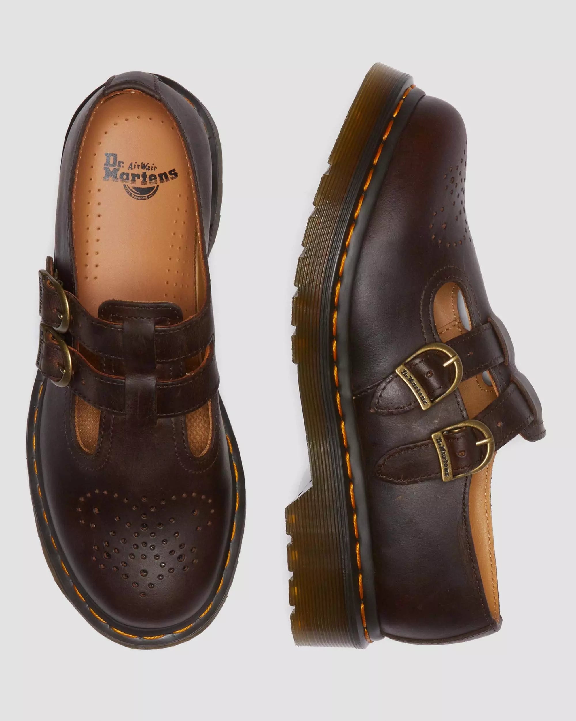 8065 Crazy Horse Leather Mary Jane Shoes