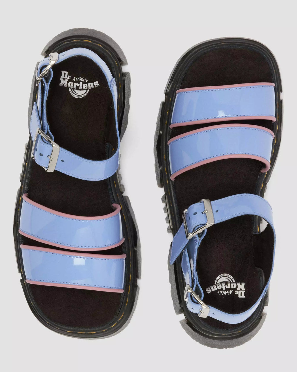 Mattison Two Strap Soft Patent Leather Sandals