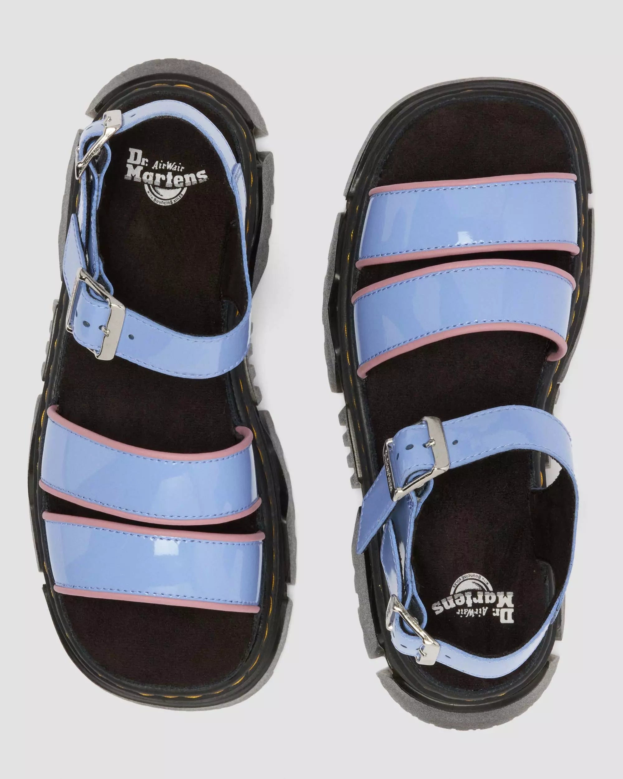 Mattison Two Strap Soft Patent Leather Sandals