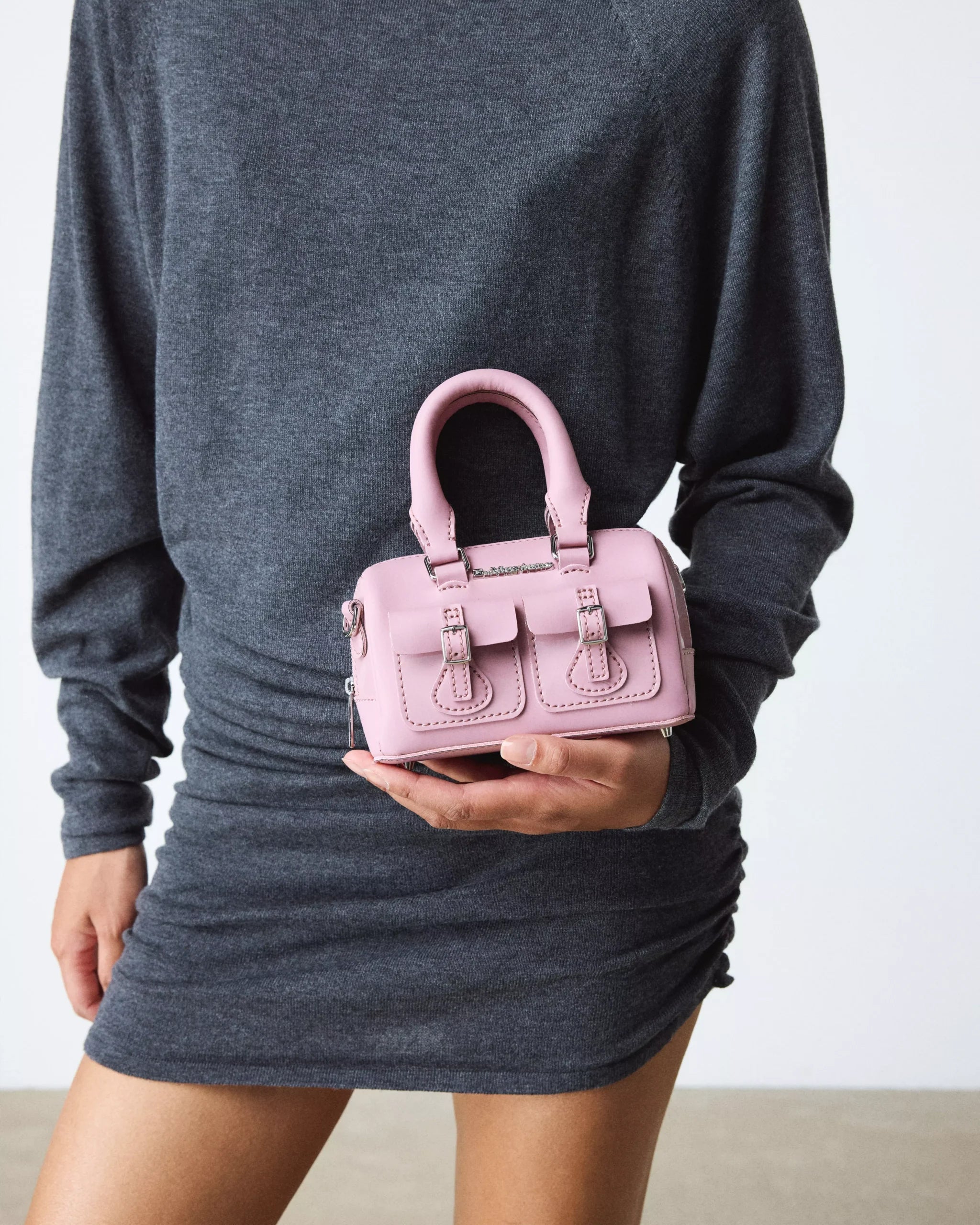 Mini Top Handle Bag Patent Lamper Leather Bag