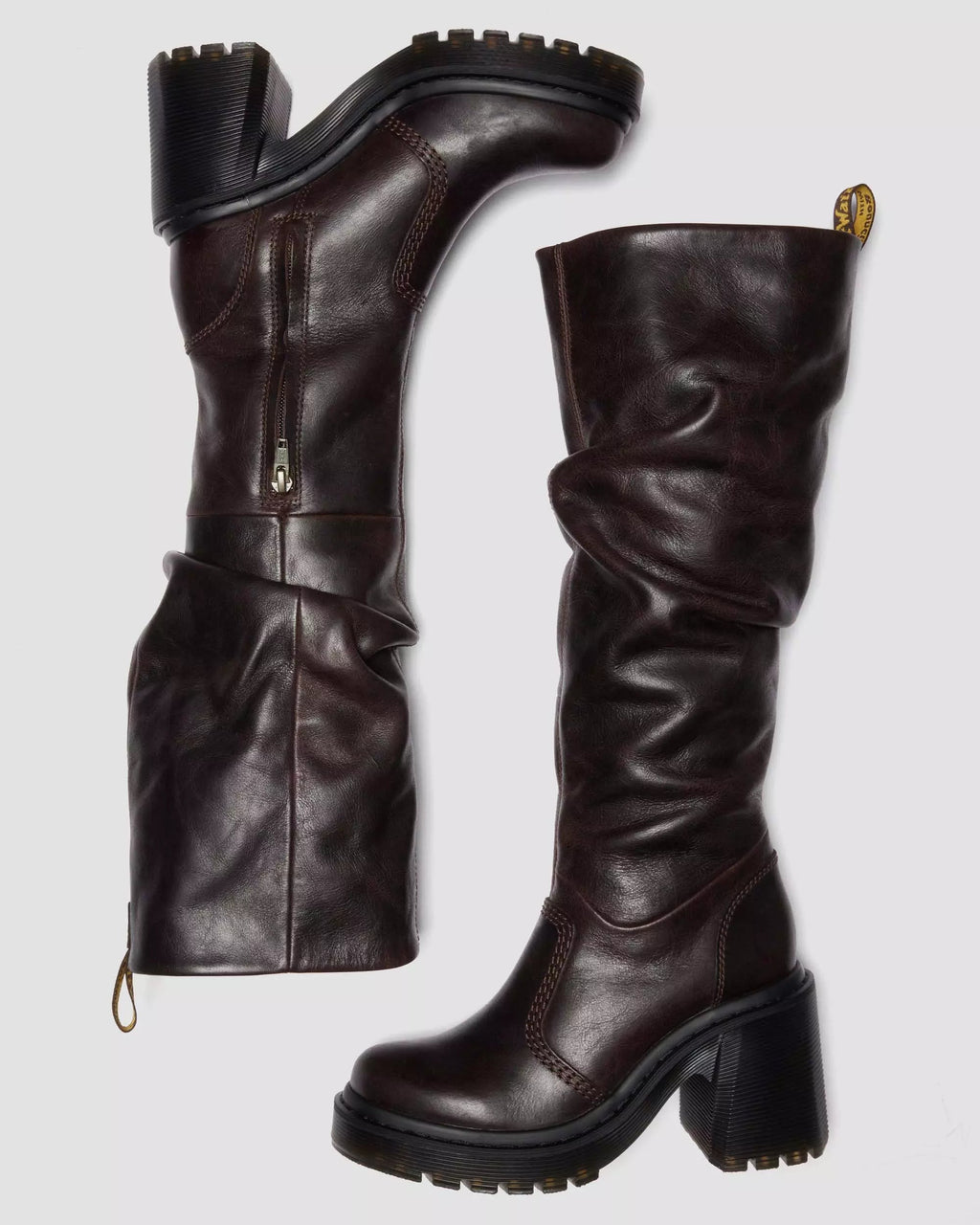 Kasey Kinsley Leather Knee High Heeled Boots