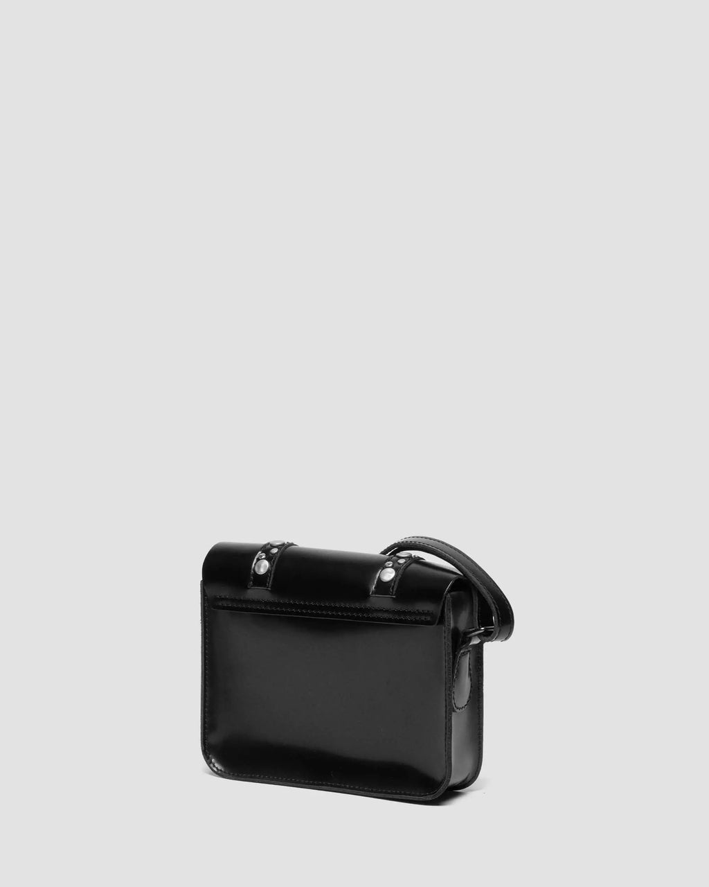 7 Inch Satchel Studded Kiev Leather Crossbody Bag