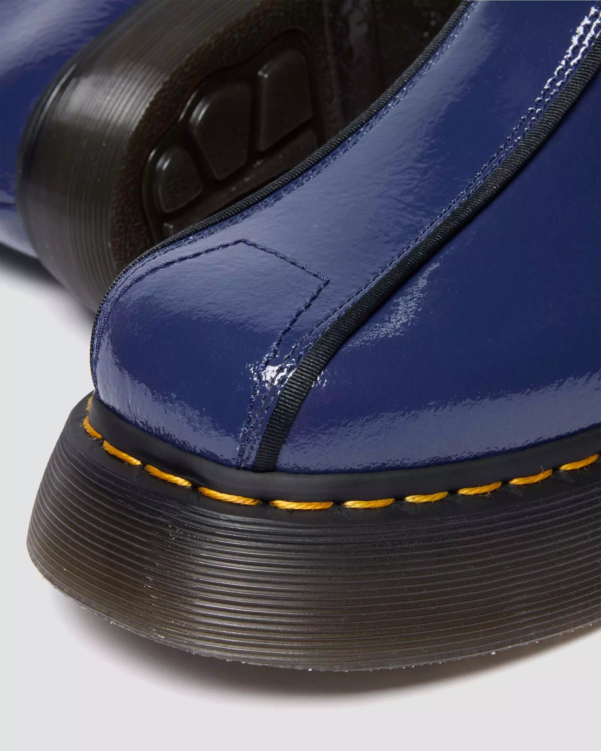 BUZZ HI Tall Distressed Patent Leather Boots