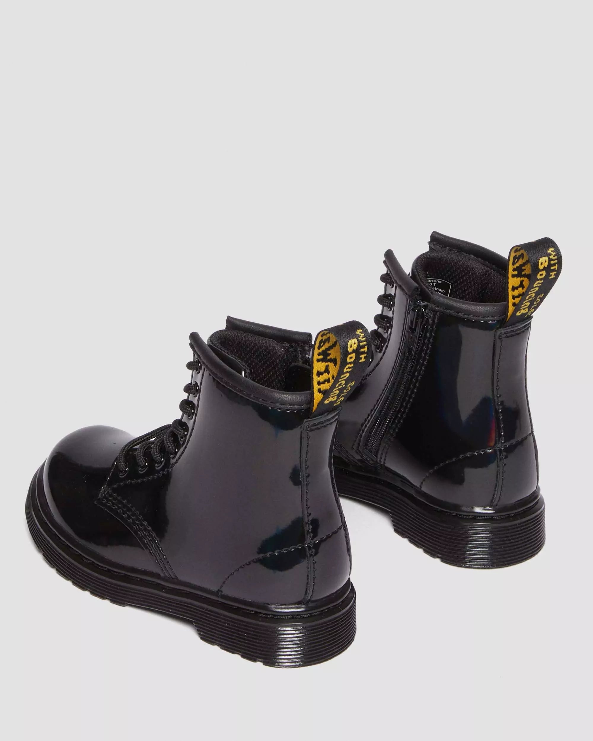 TODDLER 1460 RAINBOW Patent Leather Lace Up Boots