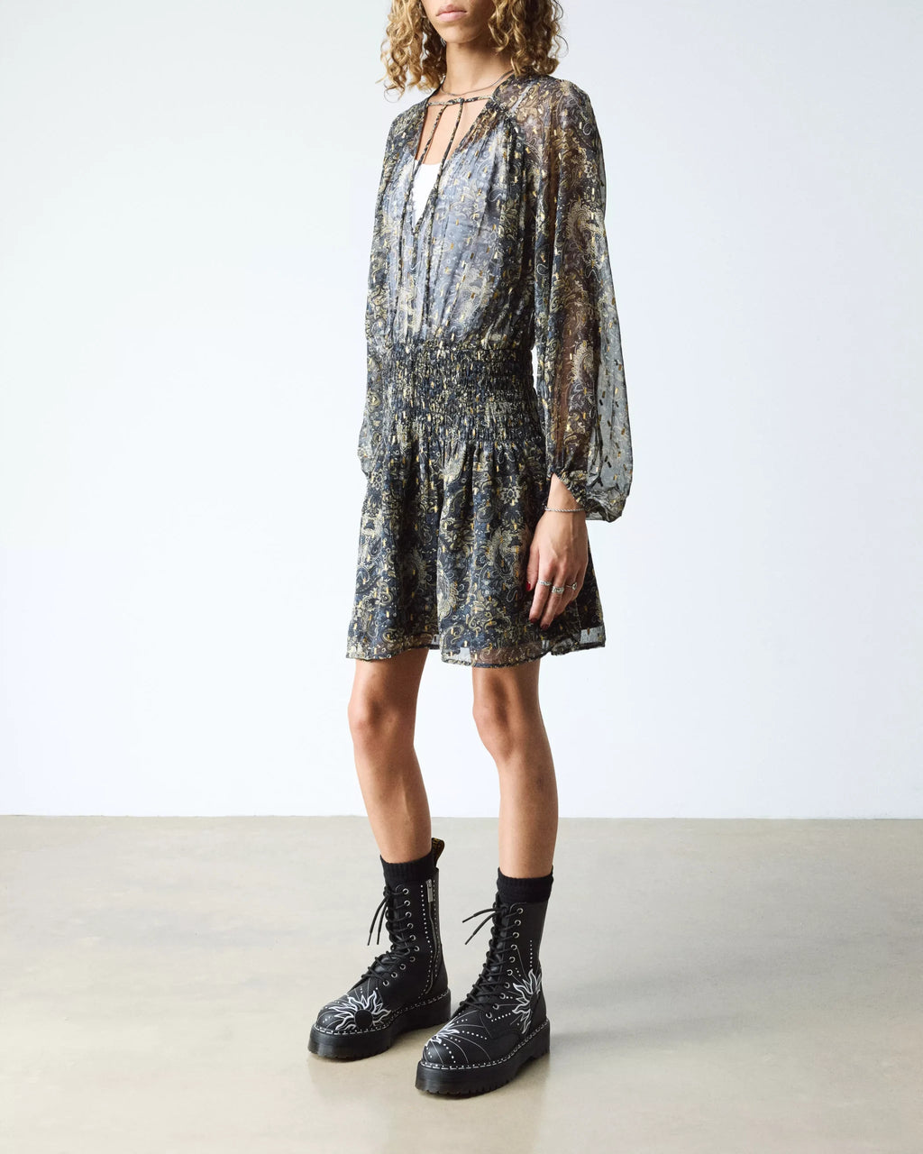 JADON HI SOLAR FLARE Reclaimed Leather Platform Boots