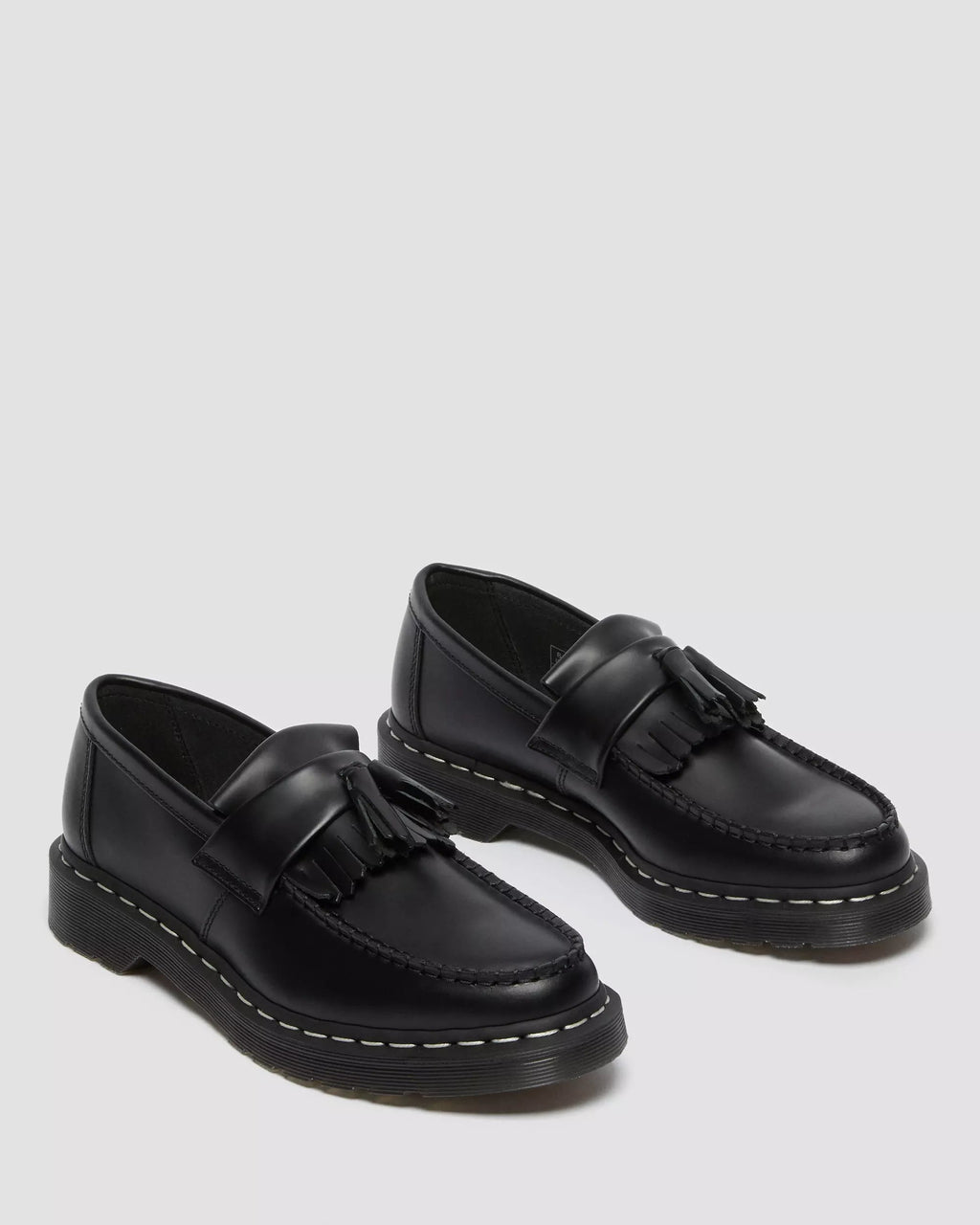 Adrian White Stitch Smooth Leather Loafers