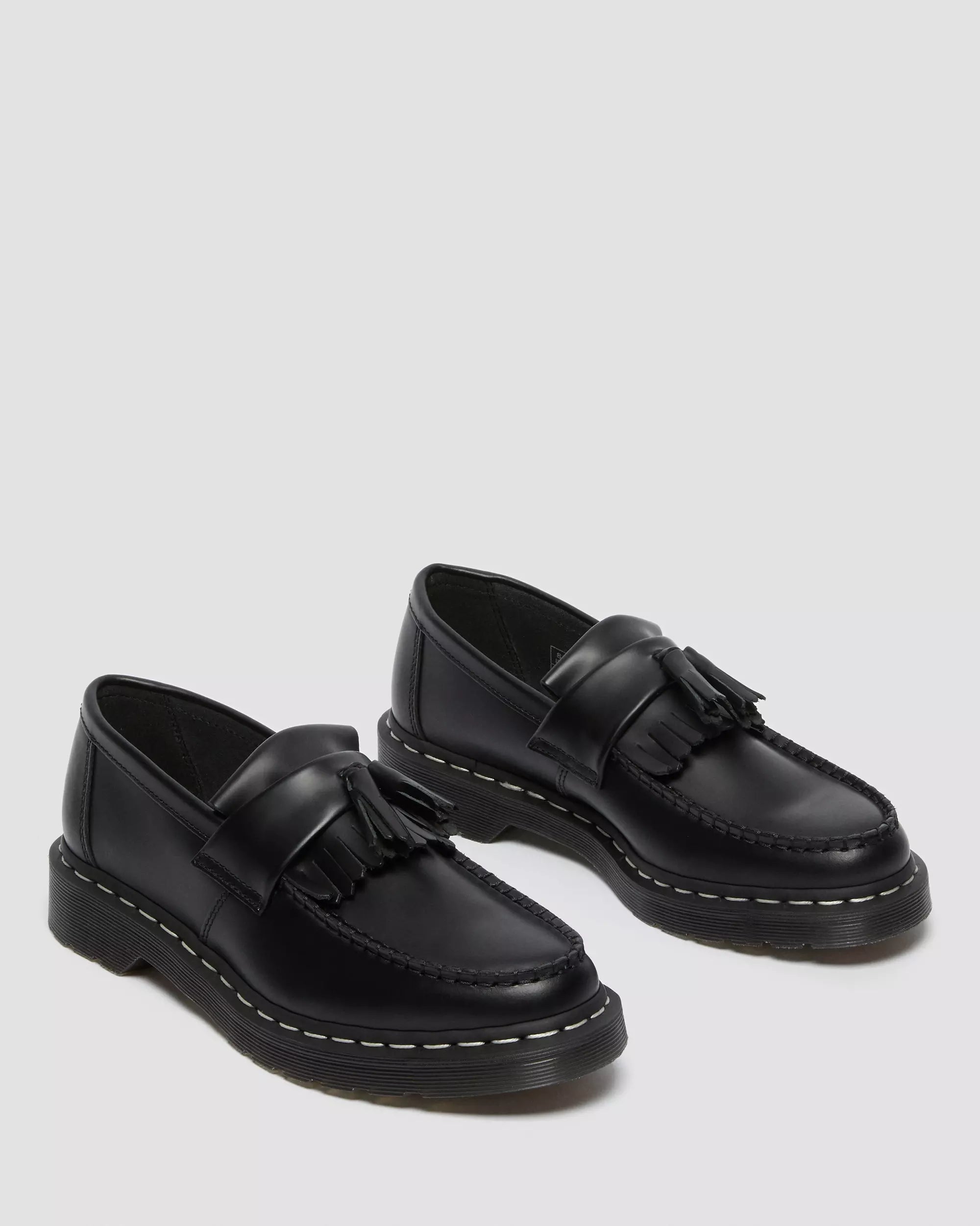 Adrian White Stitch Smooth Leather Loafers