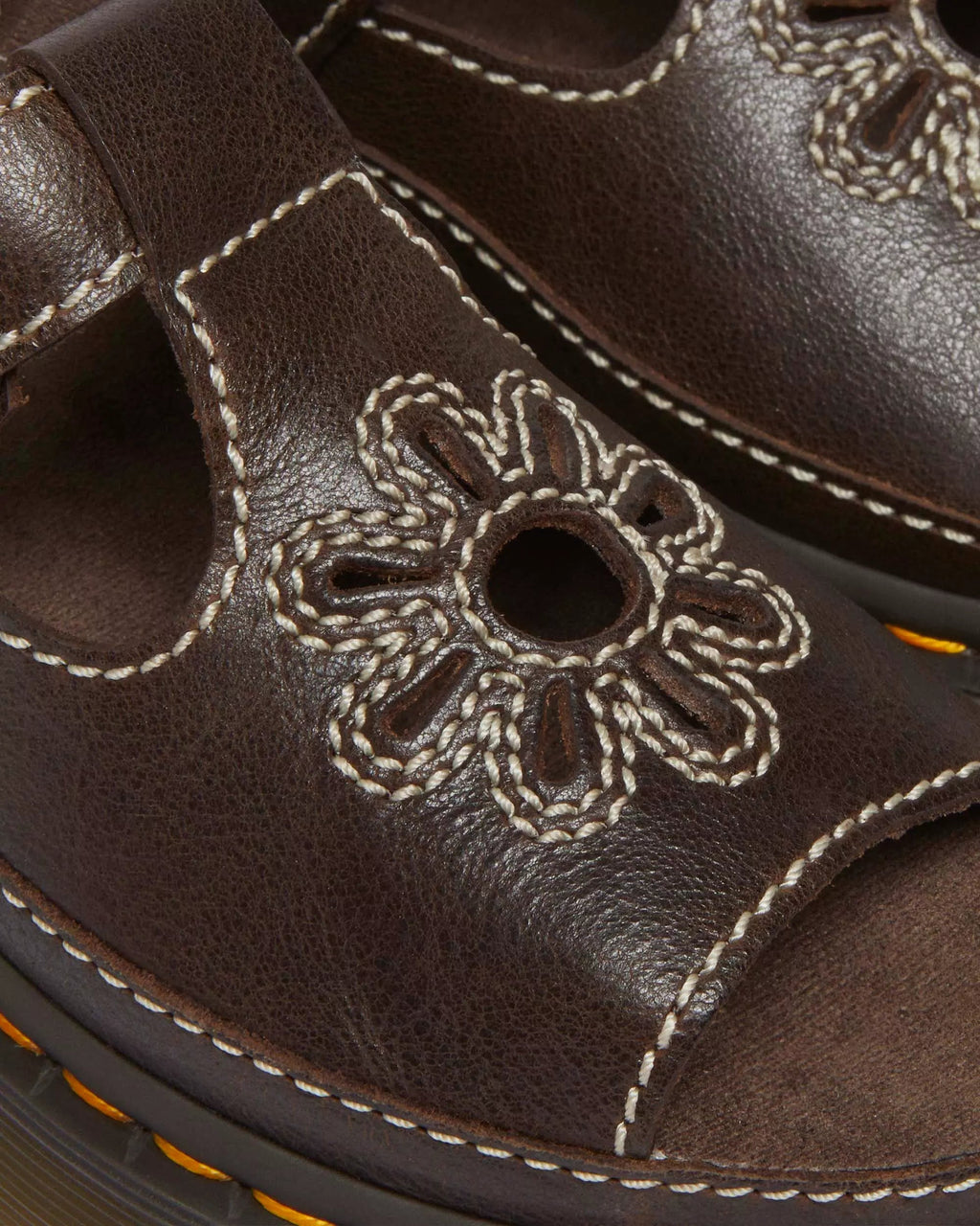 Dunnet Flower Full Grain Leather Sandals