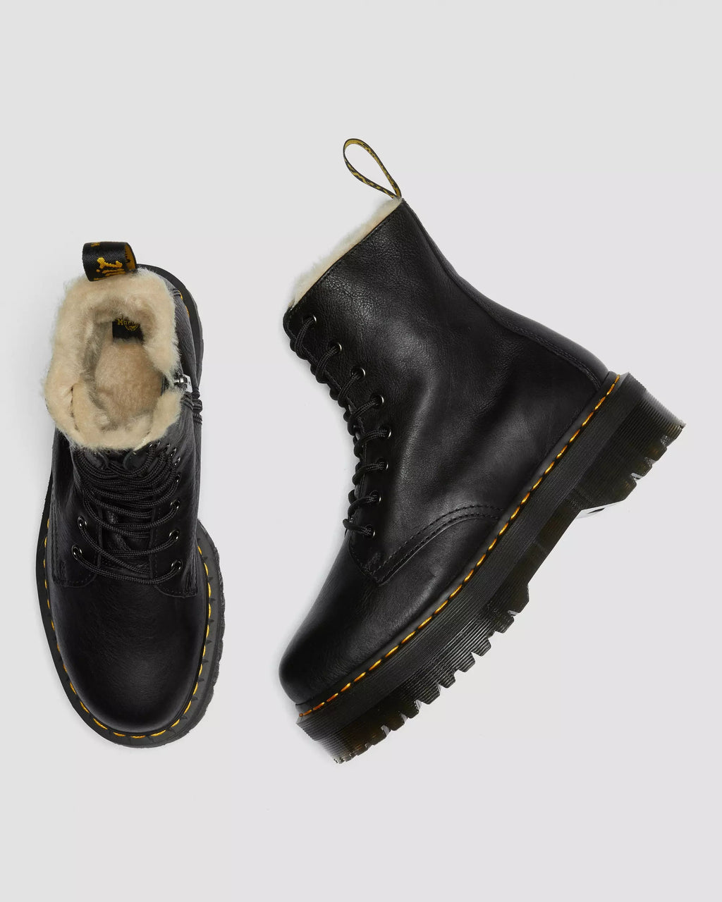 Jadon Faux Fur Lined Leather Platform Boots