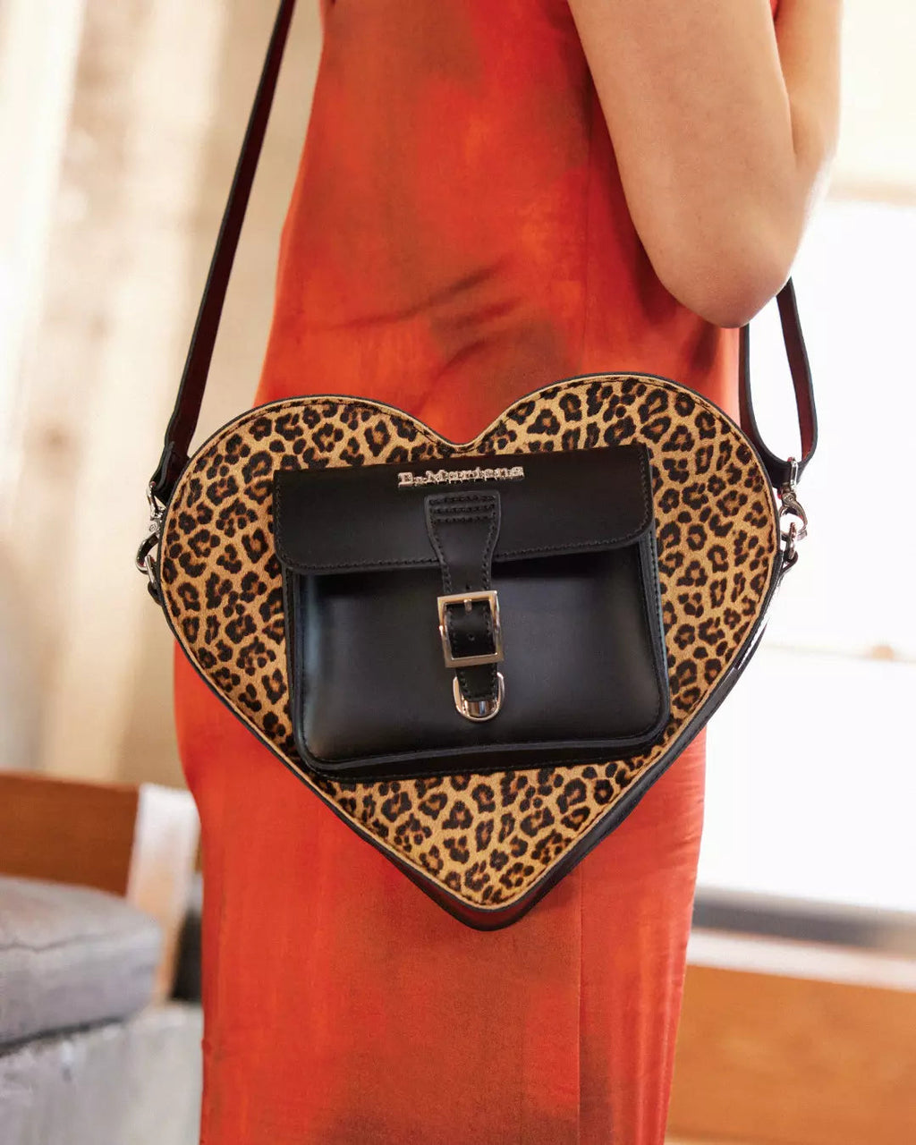 Heart Bag Leopard Kiev Leather Backpack