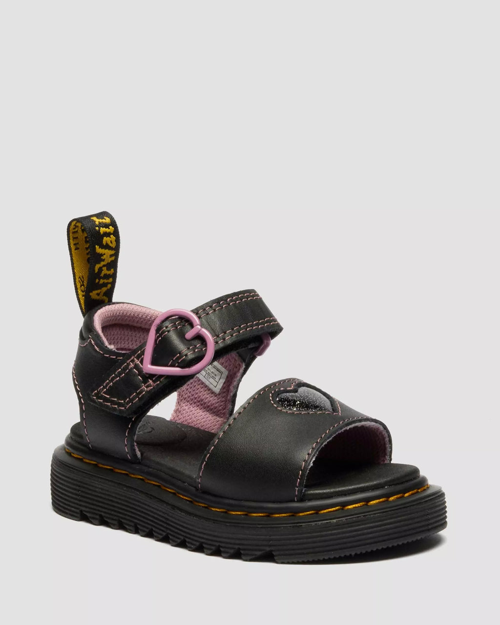 Toddler Marlowe II Glitter Heart Leather Strap Shoes