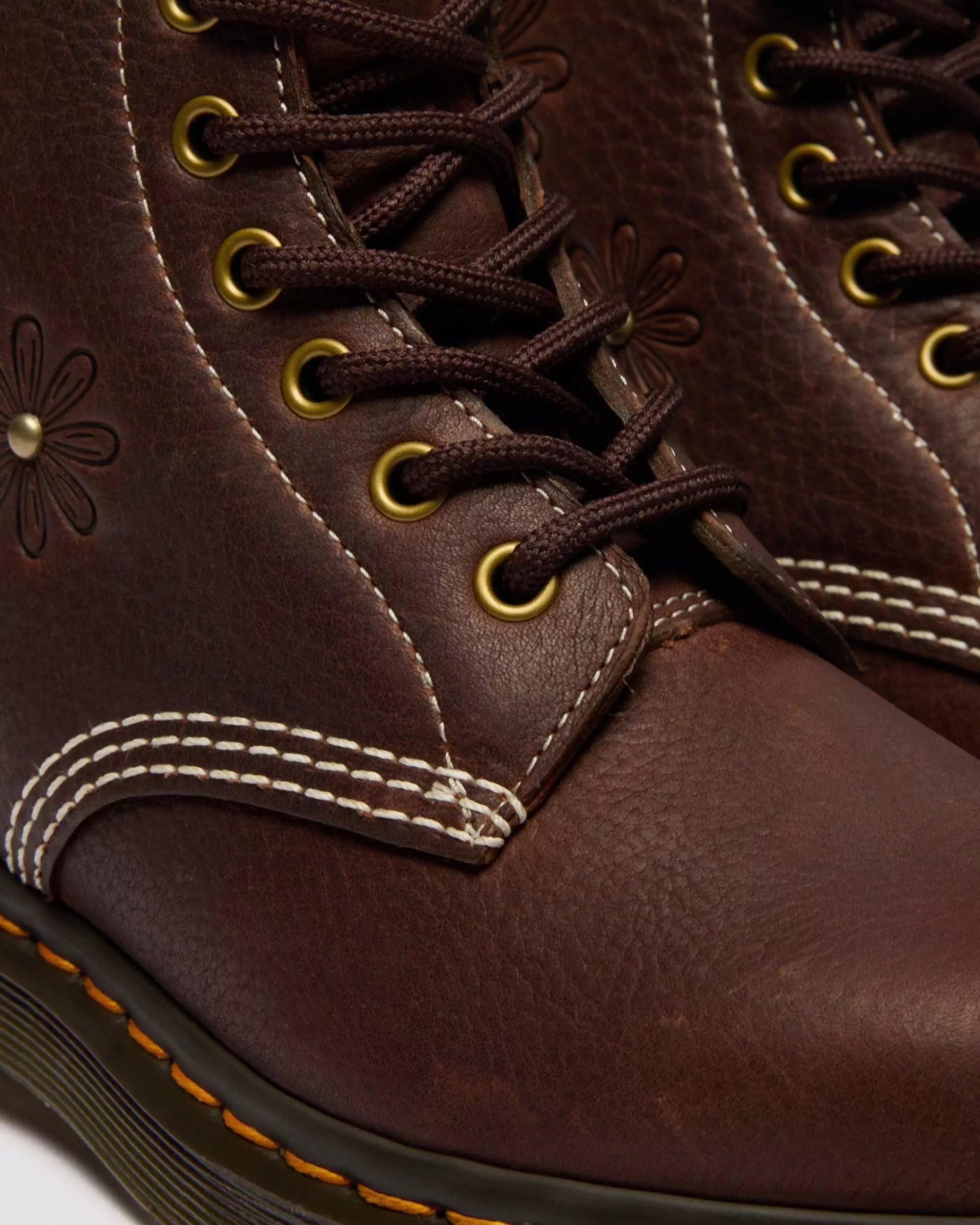 1460 Pascal Flower Grizzly Leather Boots
