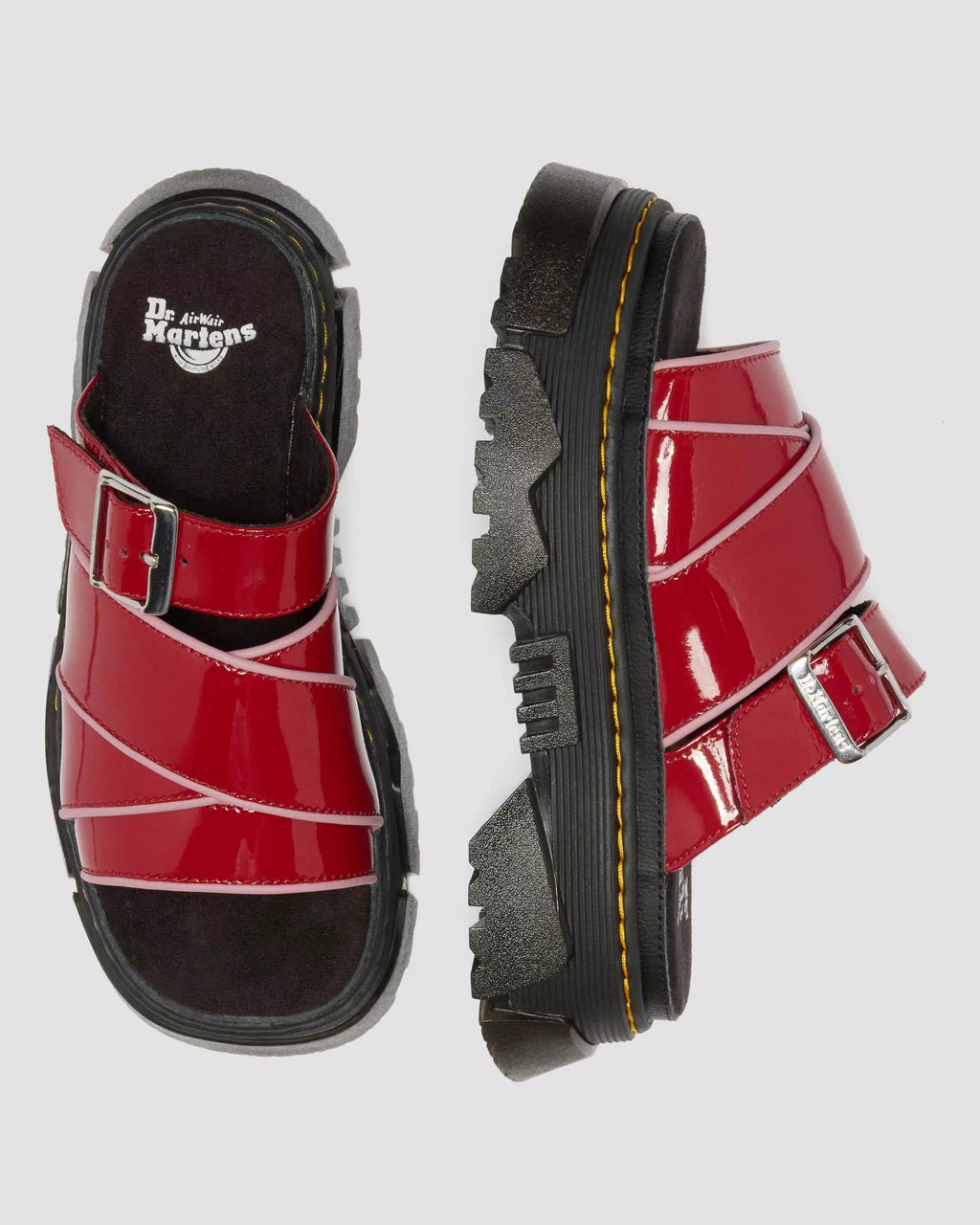 Mattison Slide Soft Patent Leather Sandals