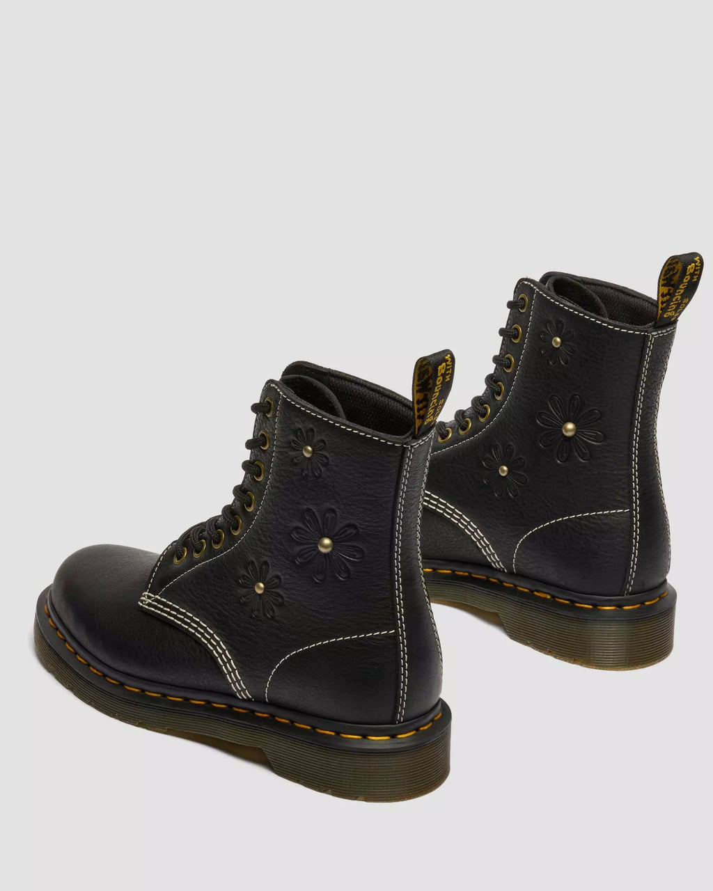 1460 Pascal Flower Grizzly Leather Boots