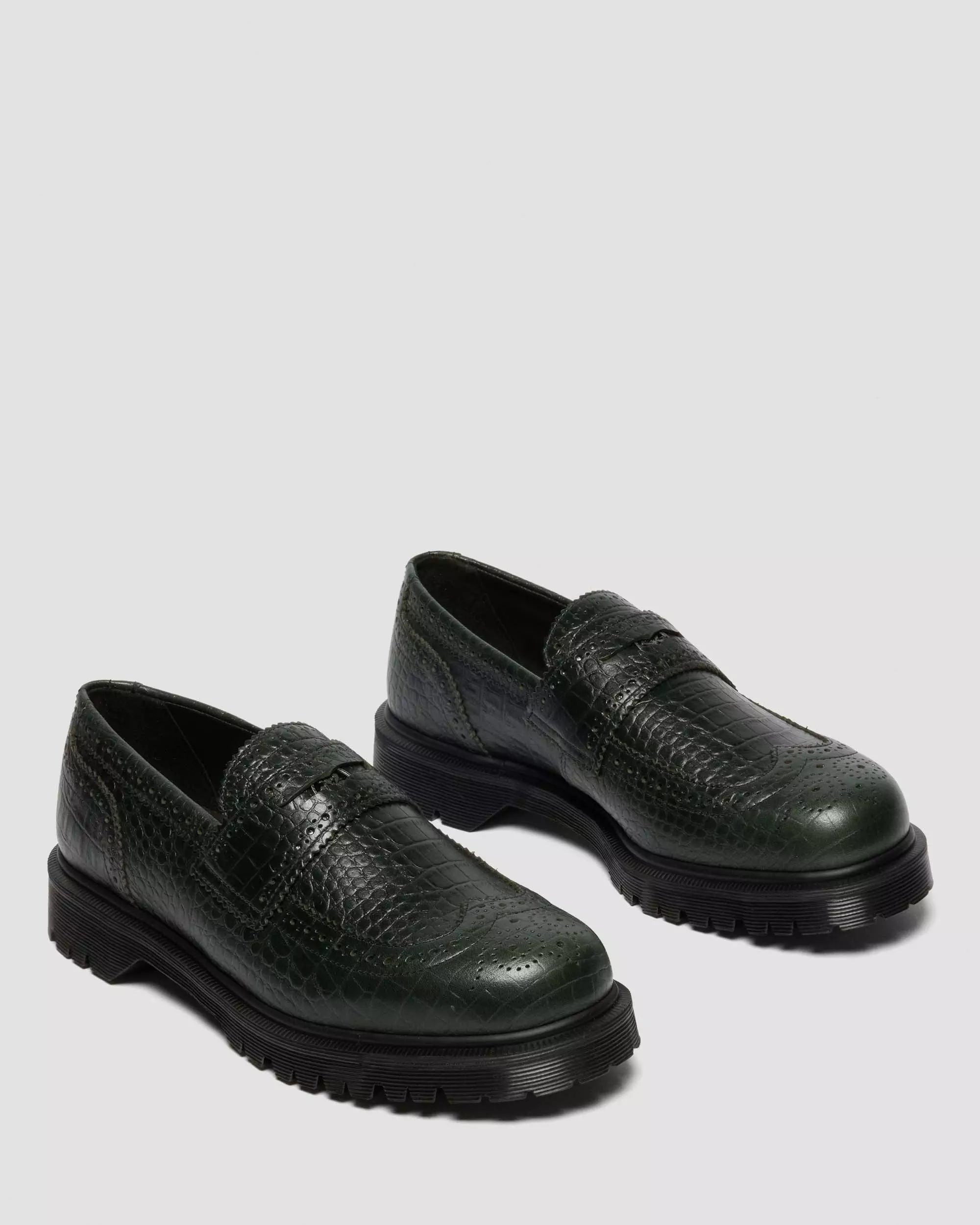PENTON BROGUE Emboss Leather Loafers