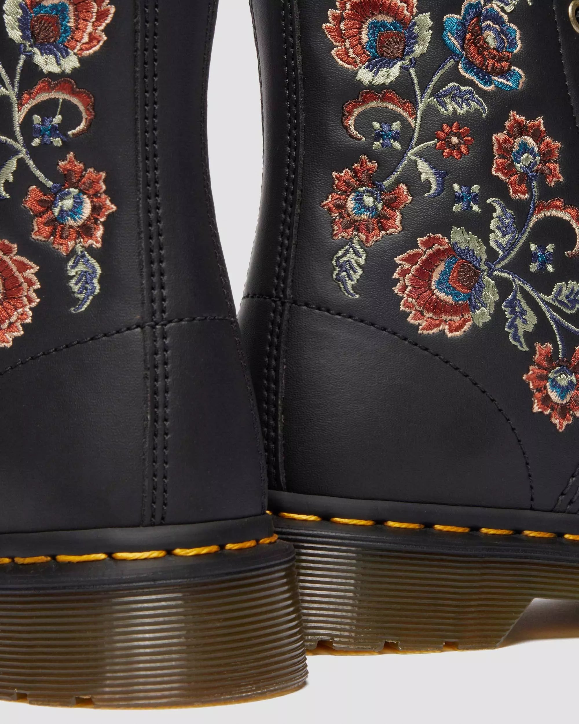 1460 VONDA TF Reclaimed Leather Floral Print Lace Up Boots