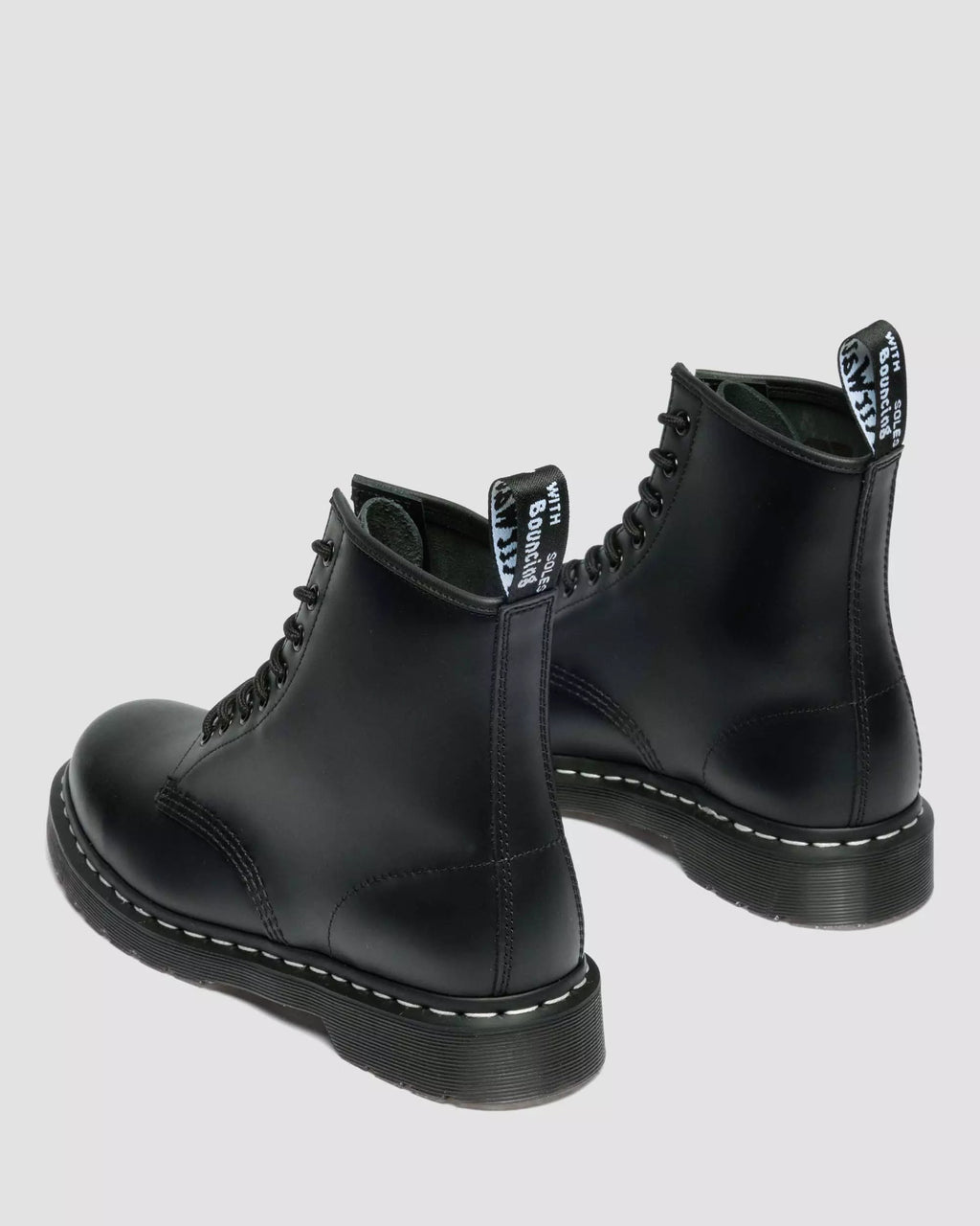 1460 White Stitch Smooth Leather Lace Up Boots