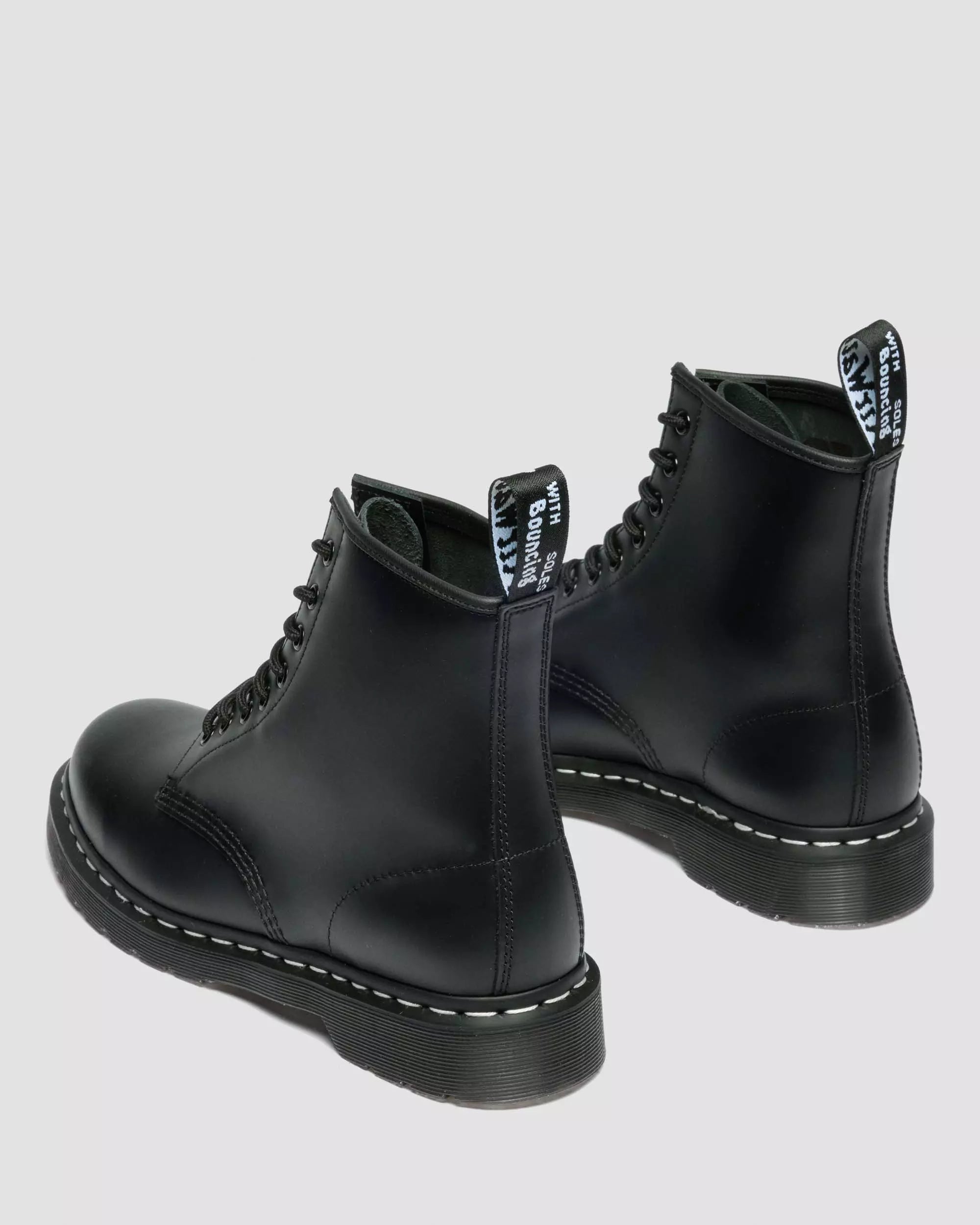 1460 White Stitch Smooth Leather Lace Up Boots