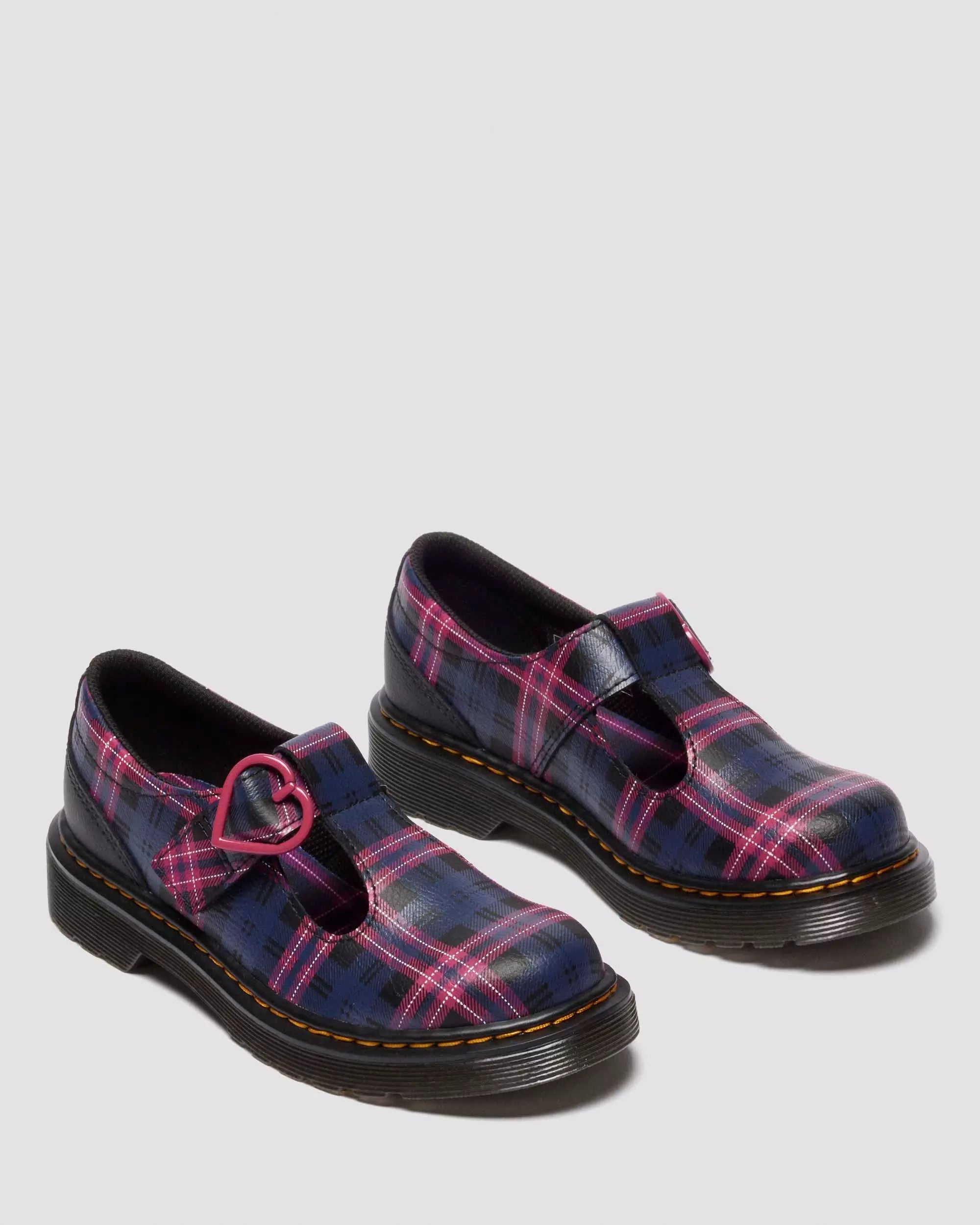 JUNIOR POLLEY II Pink Tartan Mary Jane Shoes