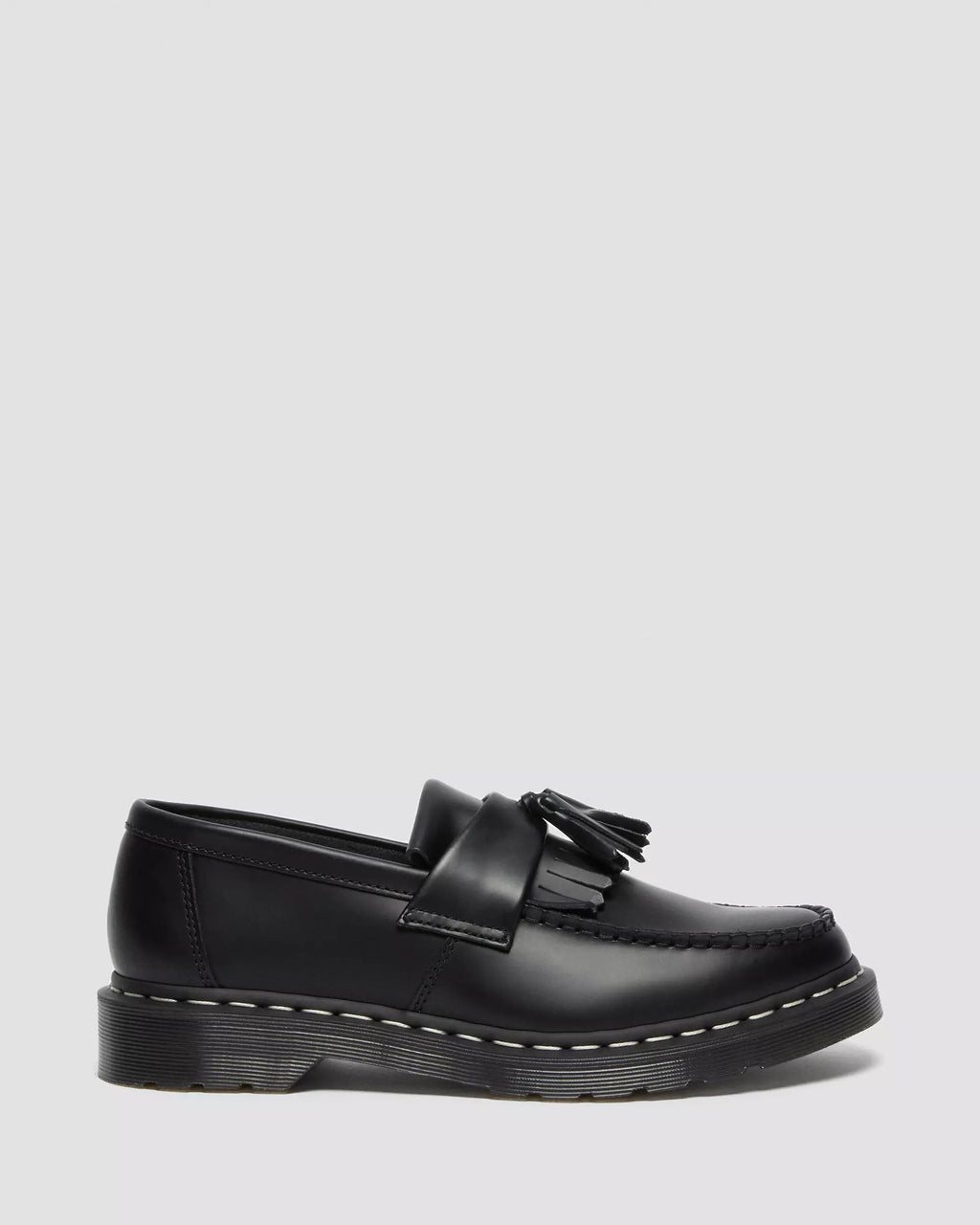 Adrian White Stitch Smooth Leather Loafers