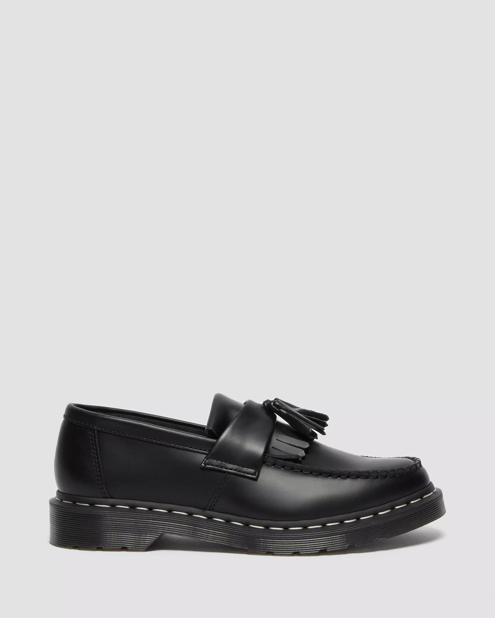 Adrian White Stitch Smooth Leather Loafers