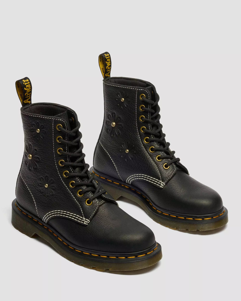 1460 Pascal Flower Grizzly Leather Boots