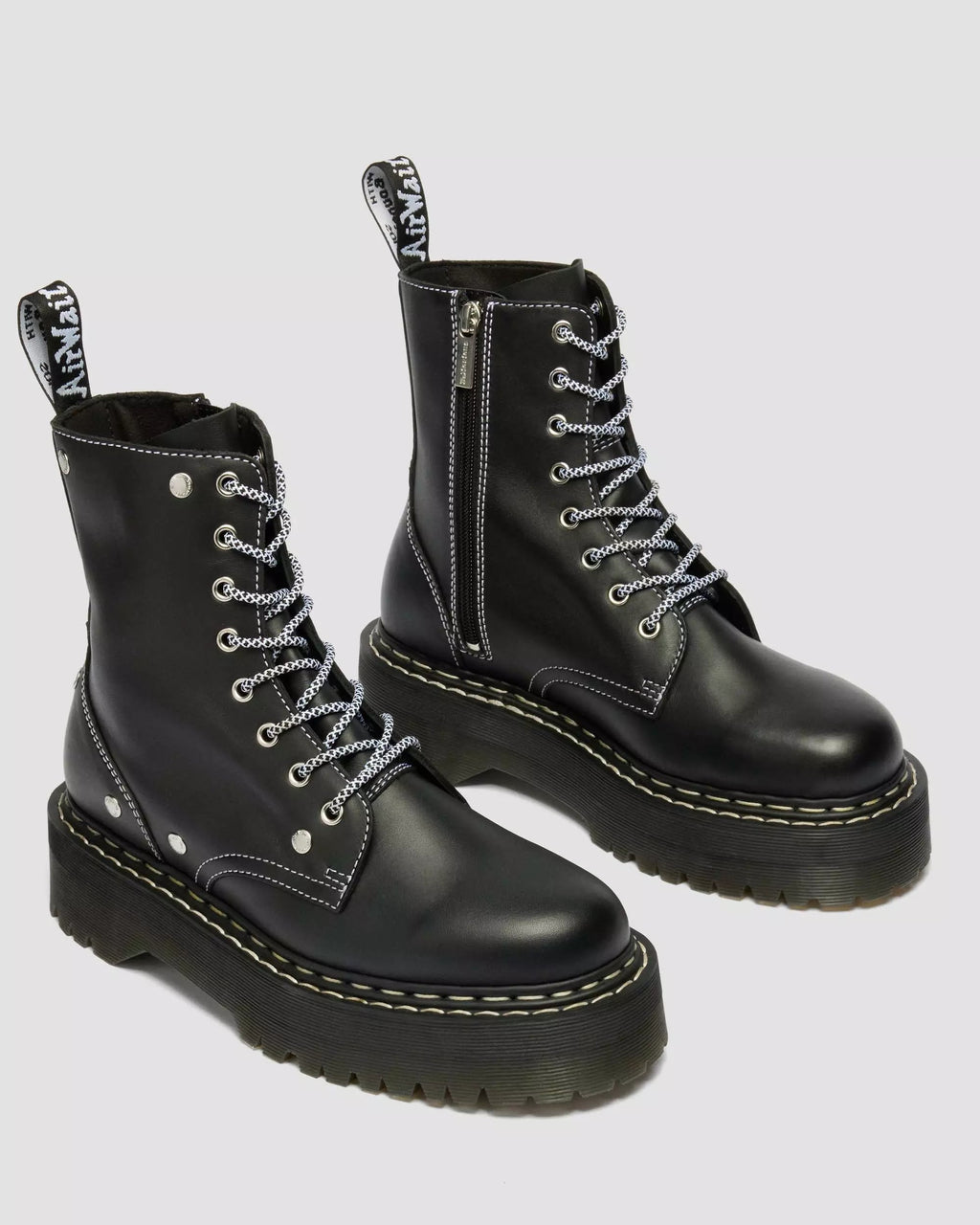 Jadon Monochrome Sendal Leather Platform Boots