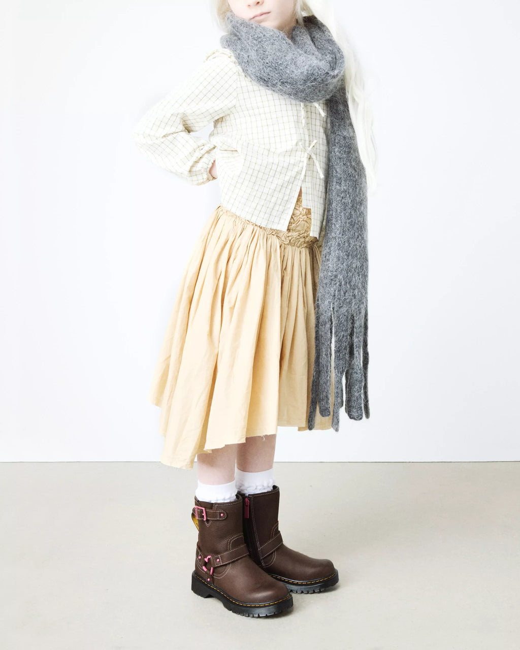 Genaya Junior Kids Leather Biker Boots