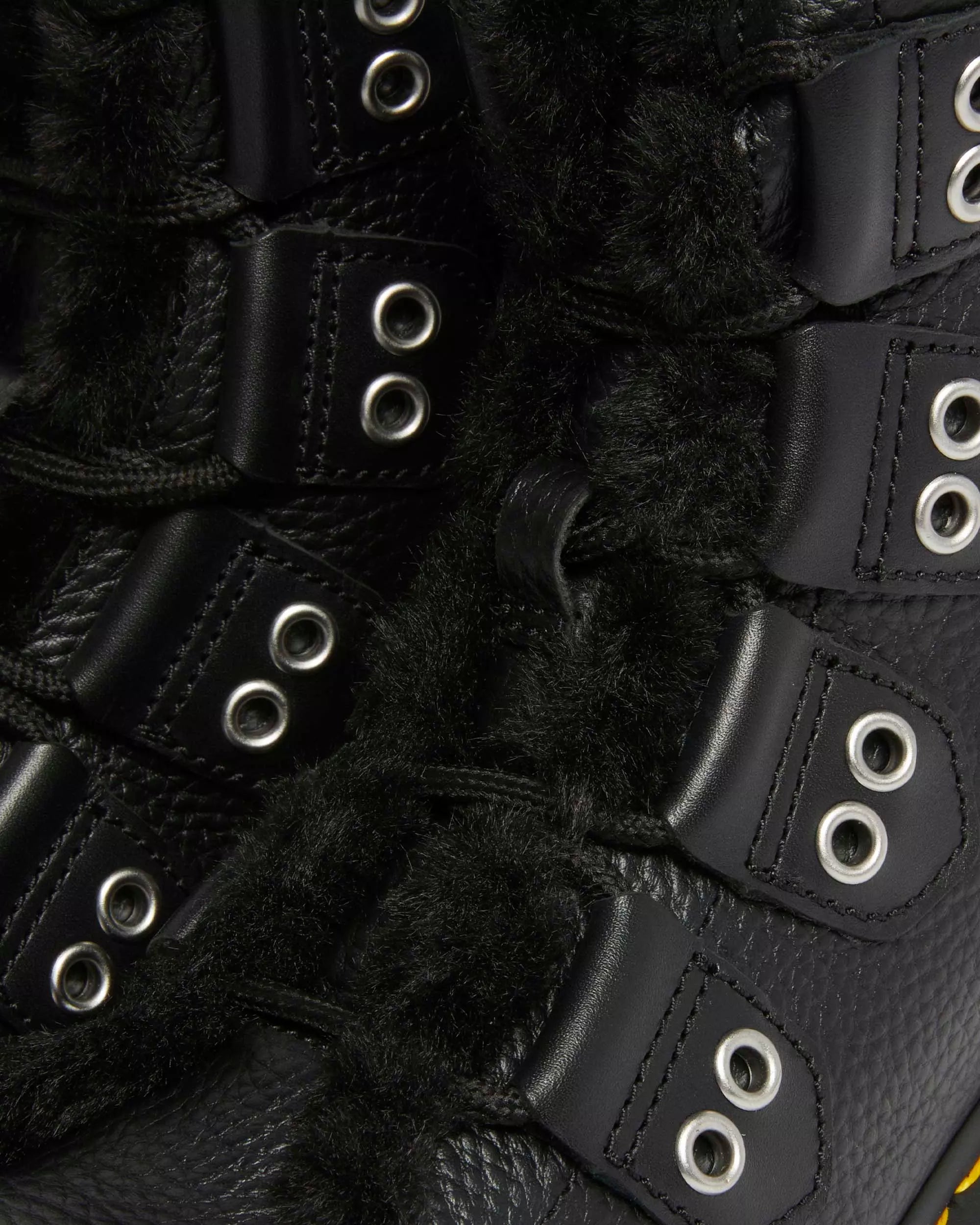 1460 Faux Fur Lined Leather Lace Up Boots