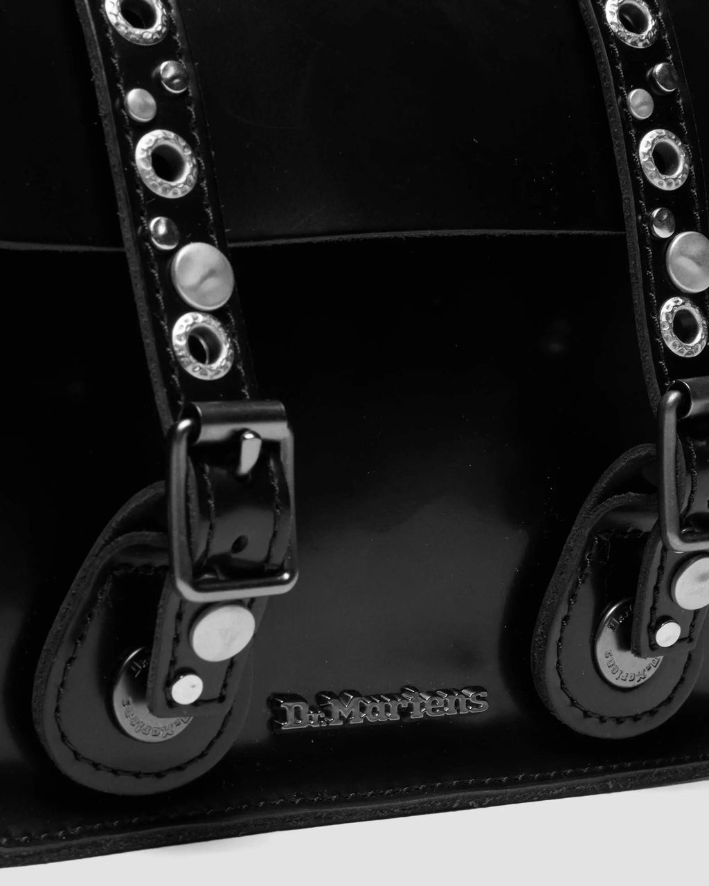 7 Inch Satchel Studded Kiev Leather Crossbody Bag