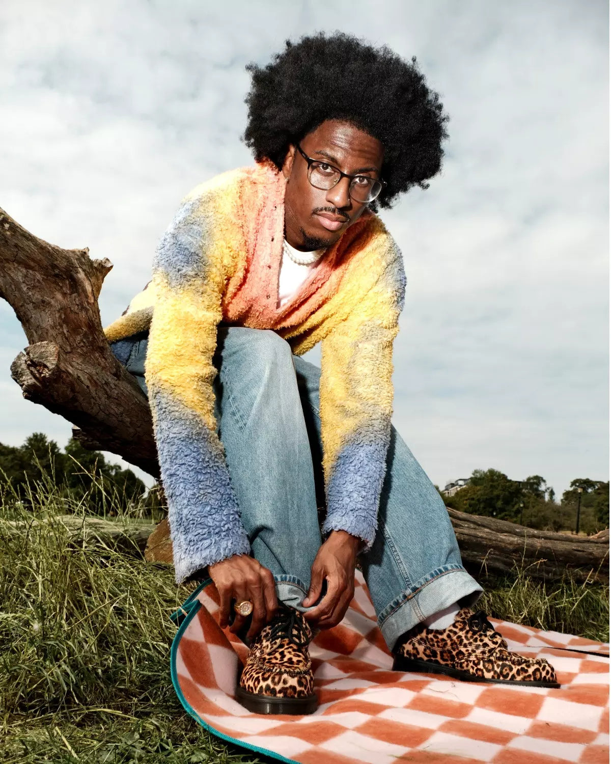 LOWELL Leopard Print Moc Toe Shoes